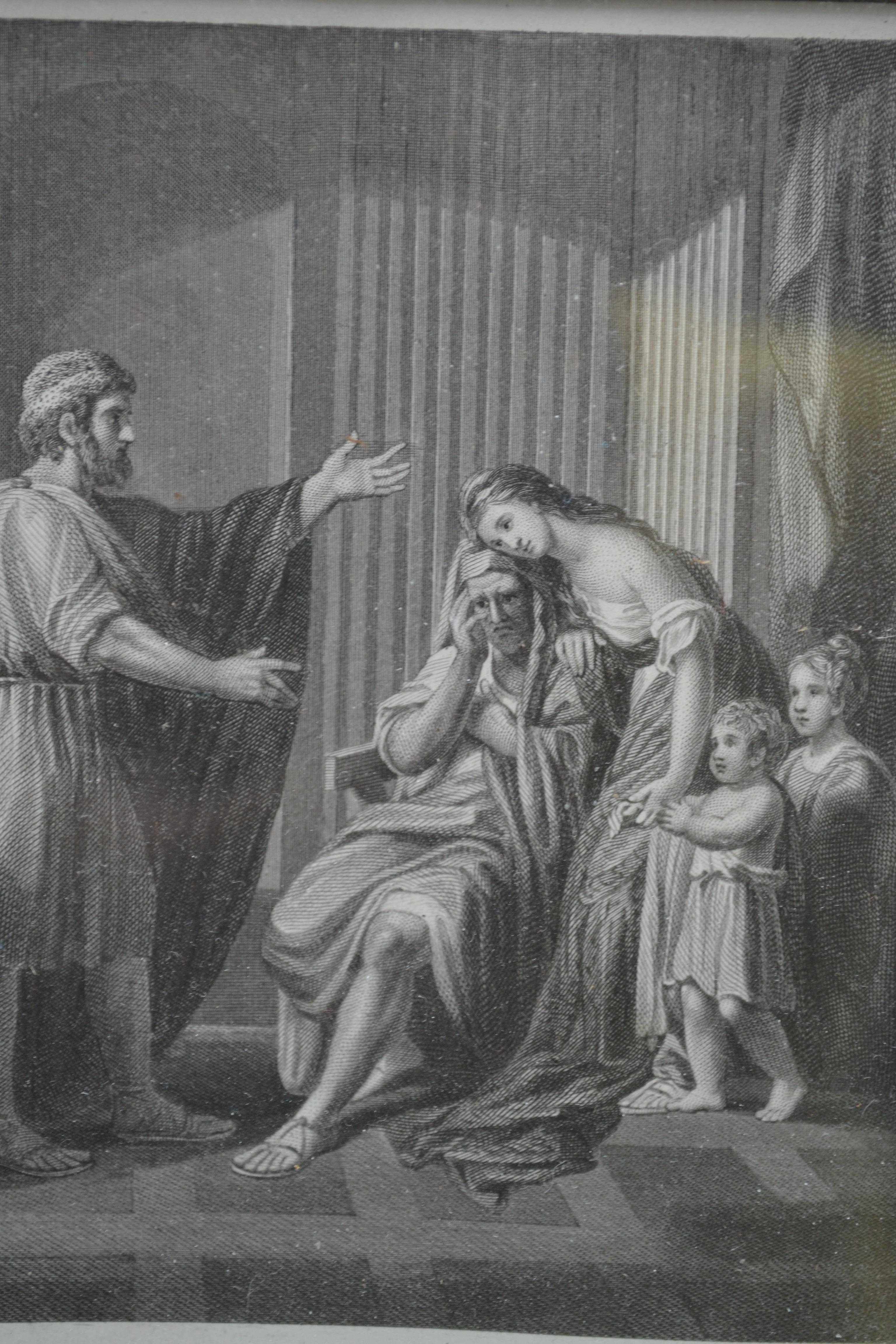 English 19th Century Engraving of Benjamin West 's the Banishment of Cleombrotus For Sale