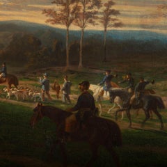 Scena di caccia equestre del XIX secolo di Léopold von Besenval