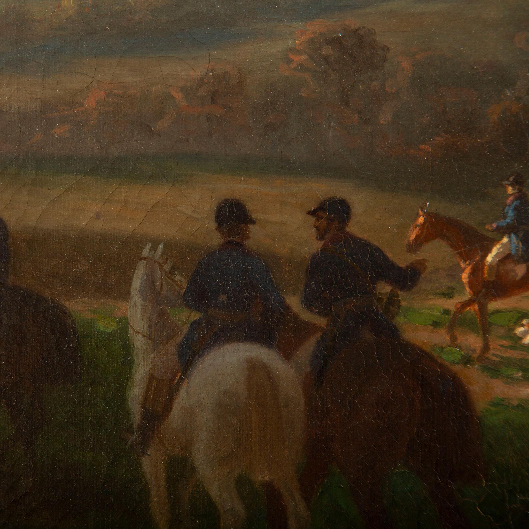 Reiterliche Jagdszene des 19. Jahrhunderts von Leopold von Besenval (Schweizerisch) im Angebot