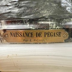 19ème siècle Naissance française de Pegasus en spelter  Sculpture d'après Emile Picault