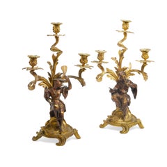 19 Century French Chinoiseie Figural Candelabra