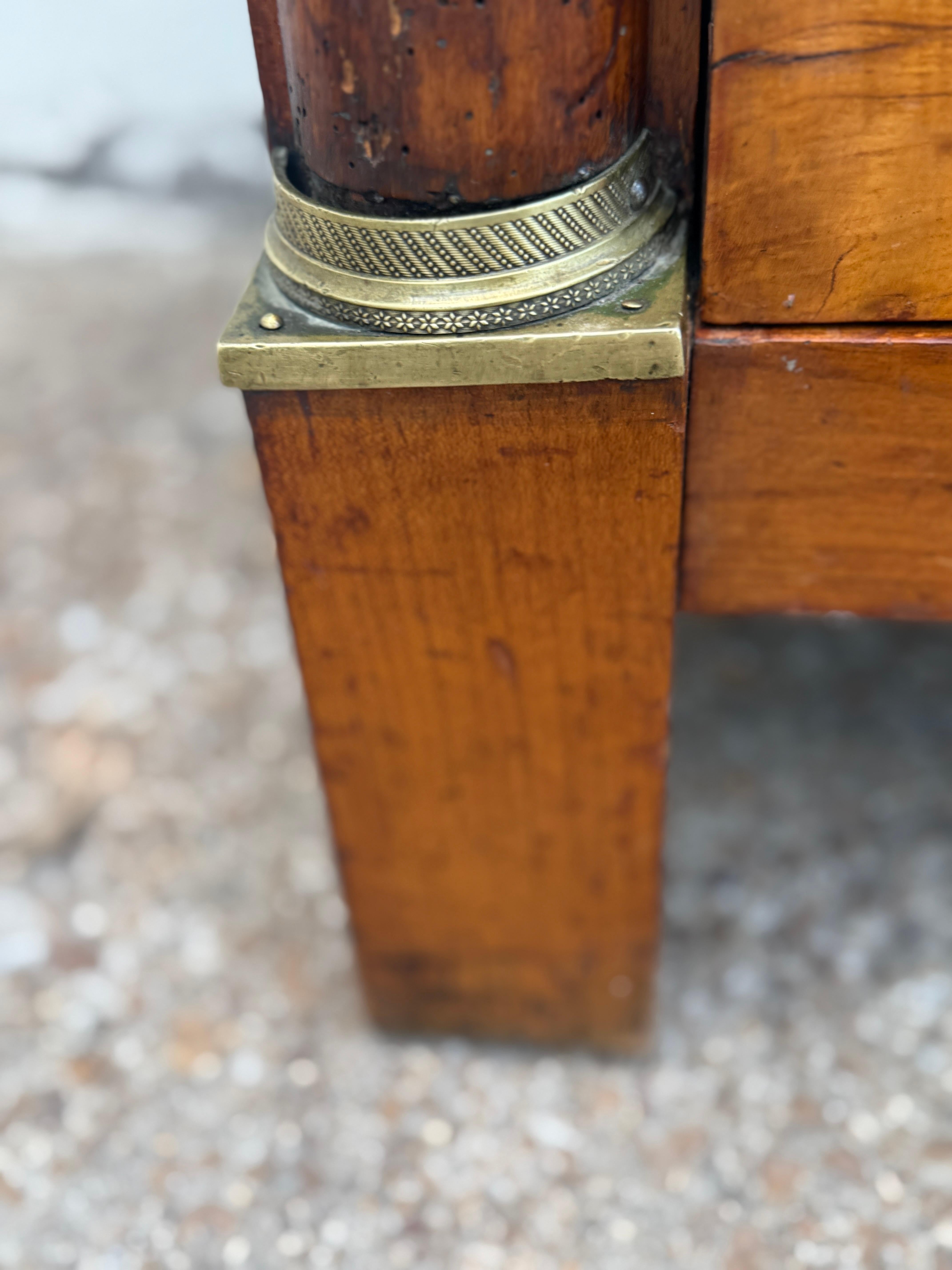 Cassapanca Impero francese del 19° secolo con piano in marmo in vendita 3