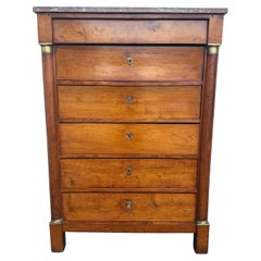 19 Century French Empire Marble top Chest