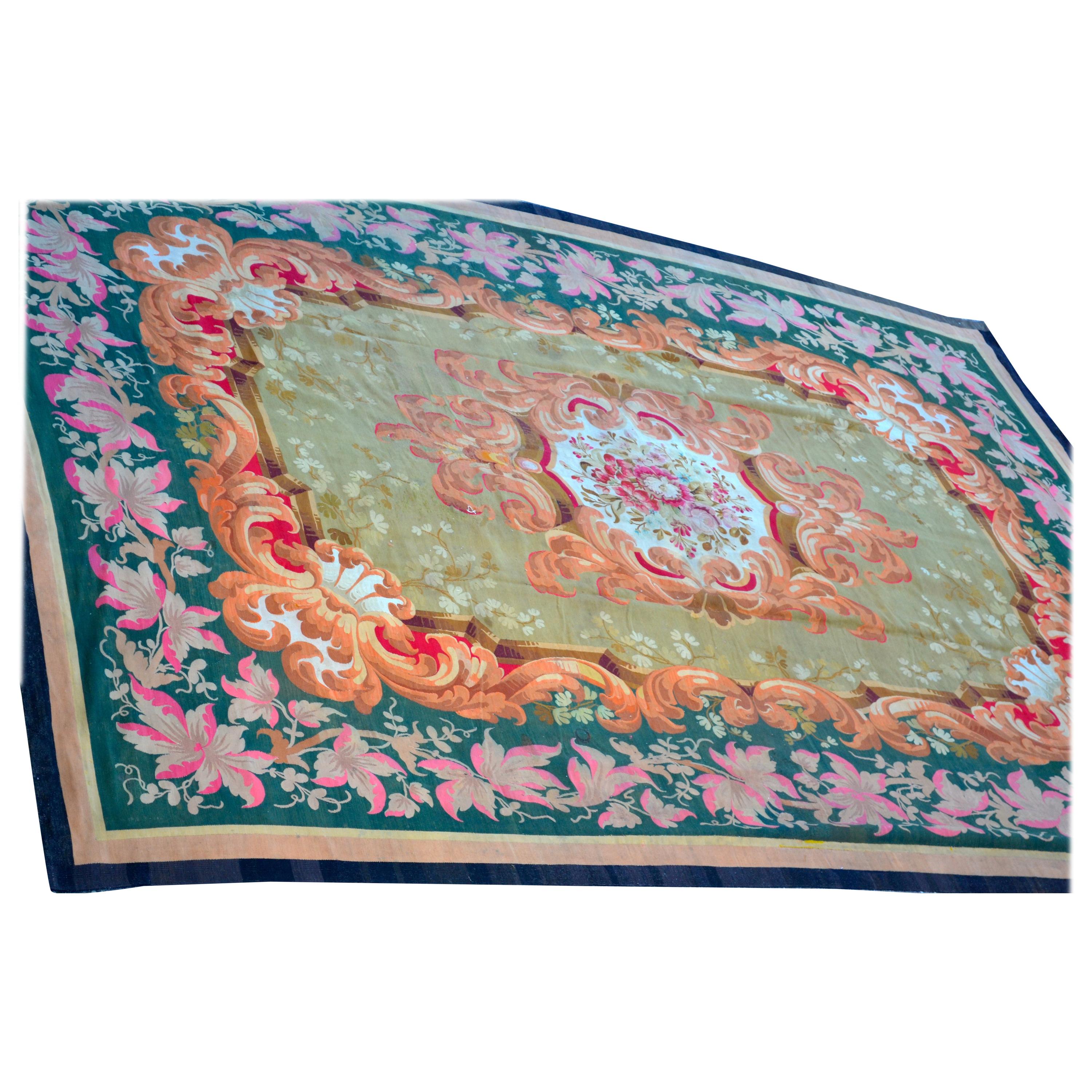 19th Century French Aubusson Carpet For Sale at 1stDibs