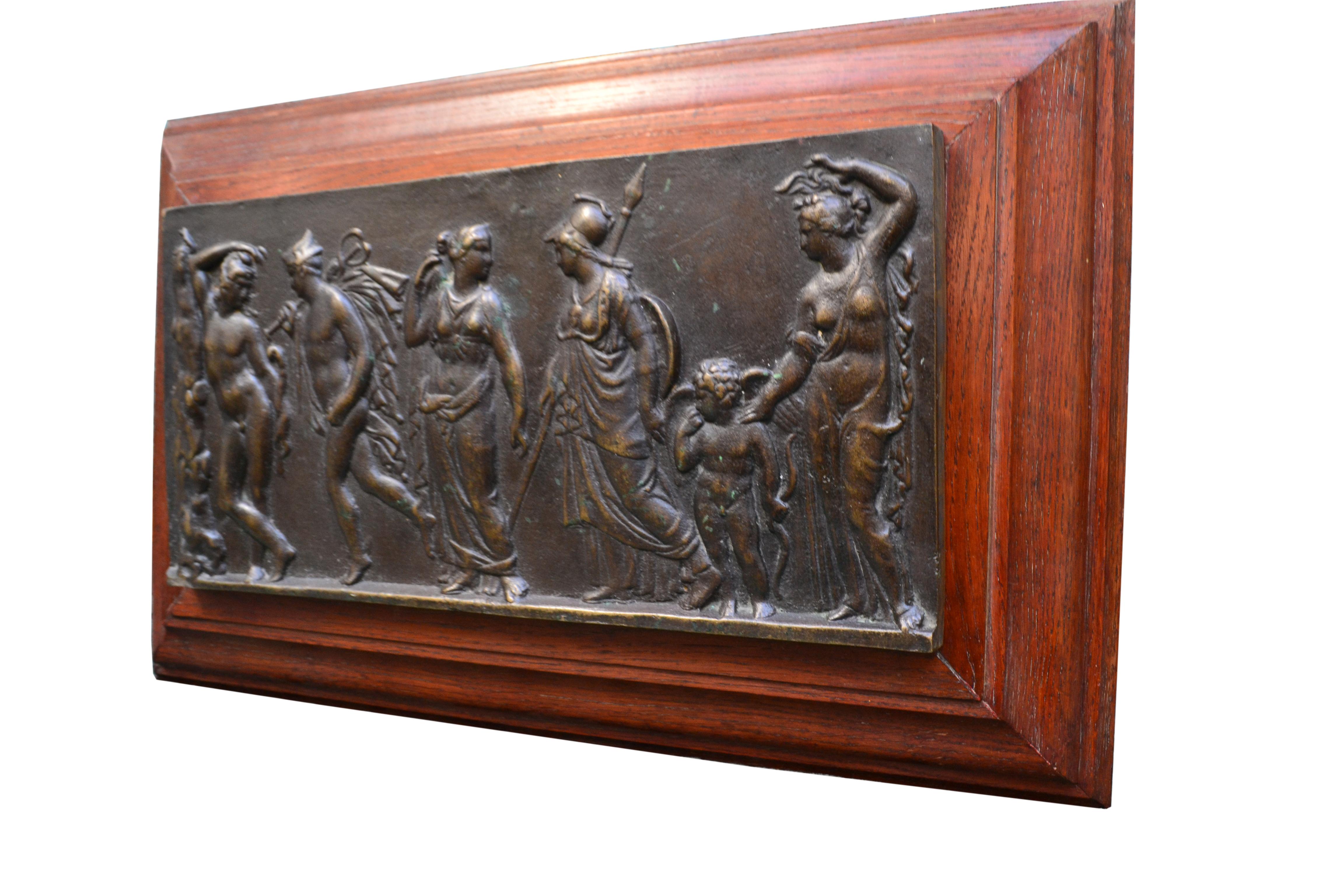 italien   19 siècle Grand Tour Bronze Néoclassique  Bas-Relief en vente
