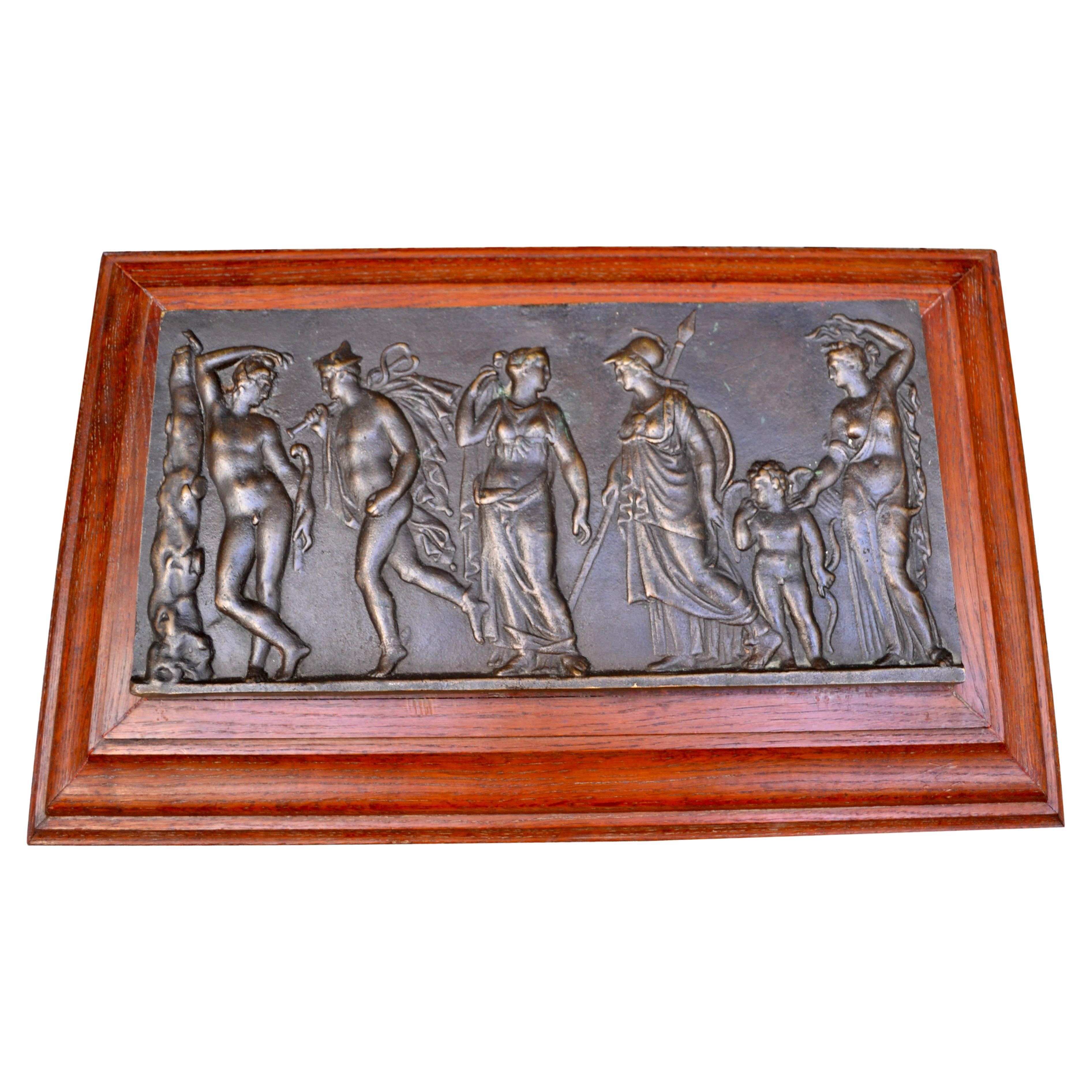   19 siècle Grand Tour Bronze Néoclassique  Bas-Relief