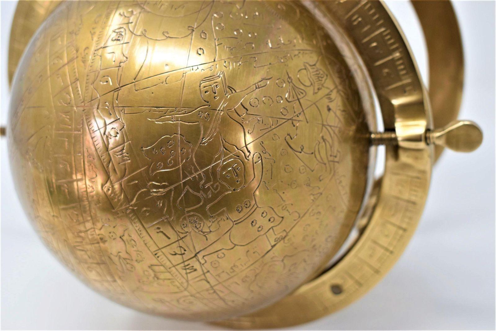 19 century  Islamic Persian Brass Celestial Globe  For Sale 8