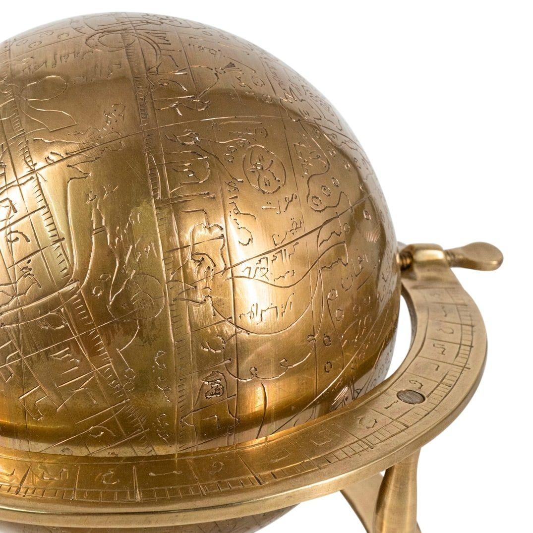 19 century  Islamic Persian Brass Celestial Globe  In Good Condition For Sale In New York, NY