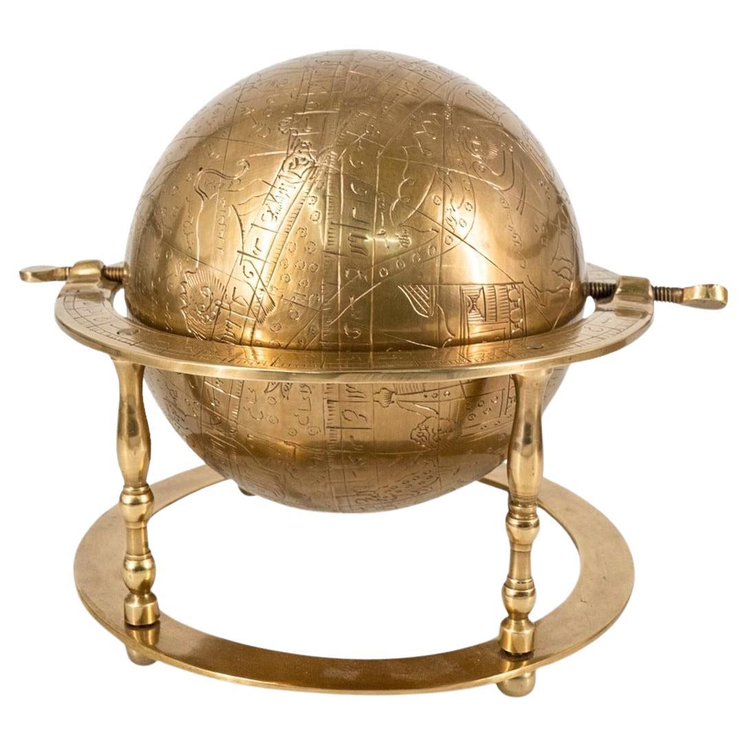 19 century  Islamic Persian Brass Celestial Globe  For Sale