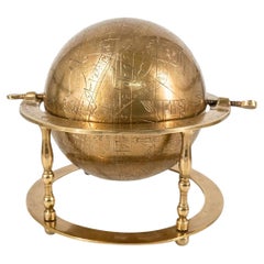 Antique 19 century  Islamic Persian Brass Celestial Globe 