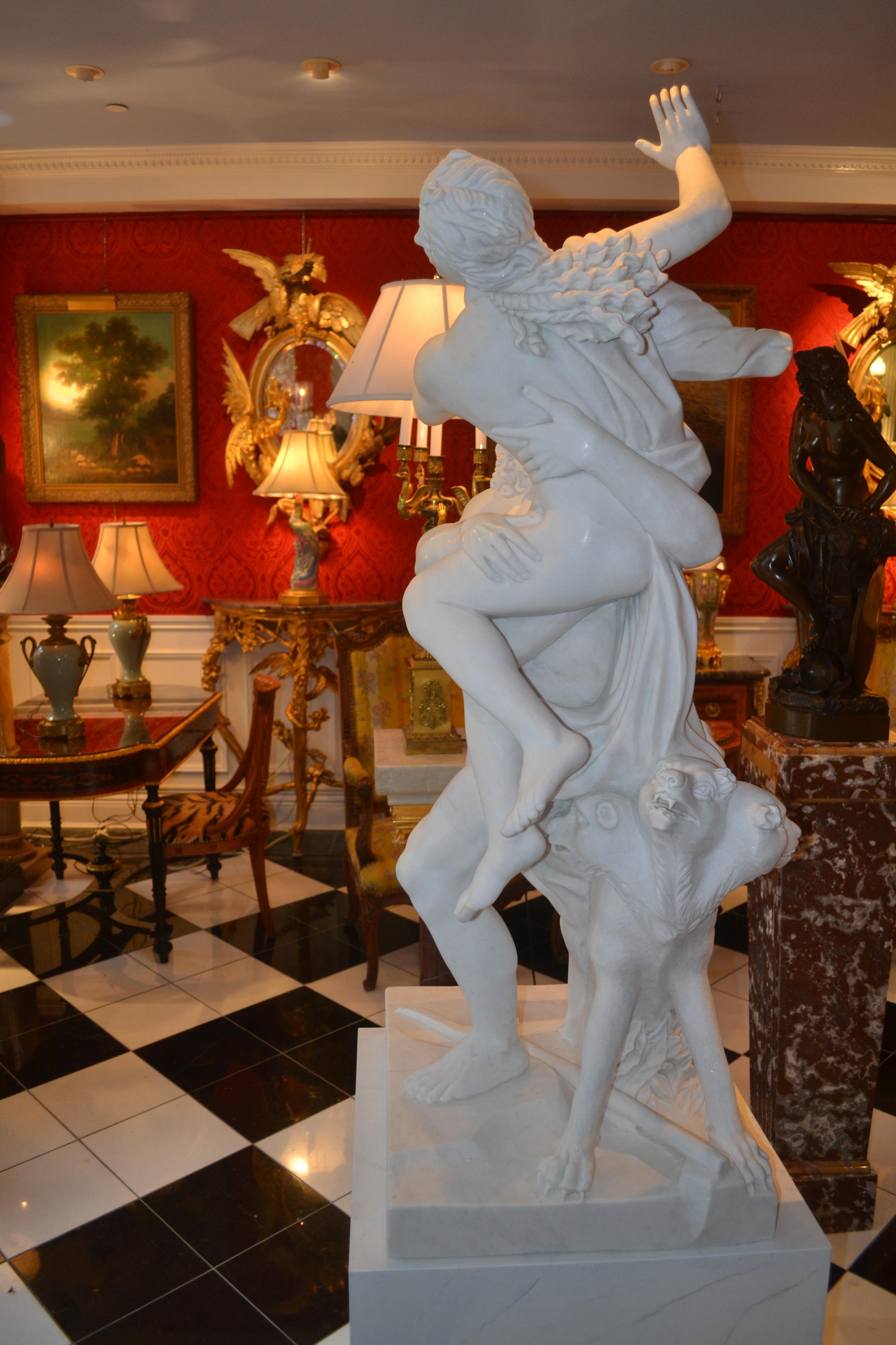 19 Century Marble Statue of the Rape of Prosperina After Bernini by Fabi Altini For Sale 1