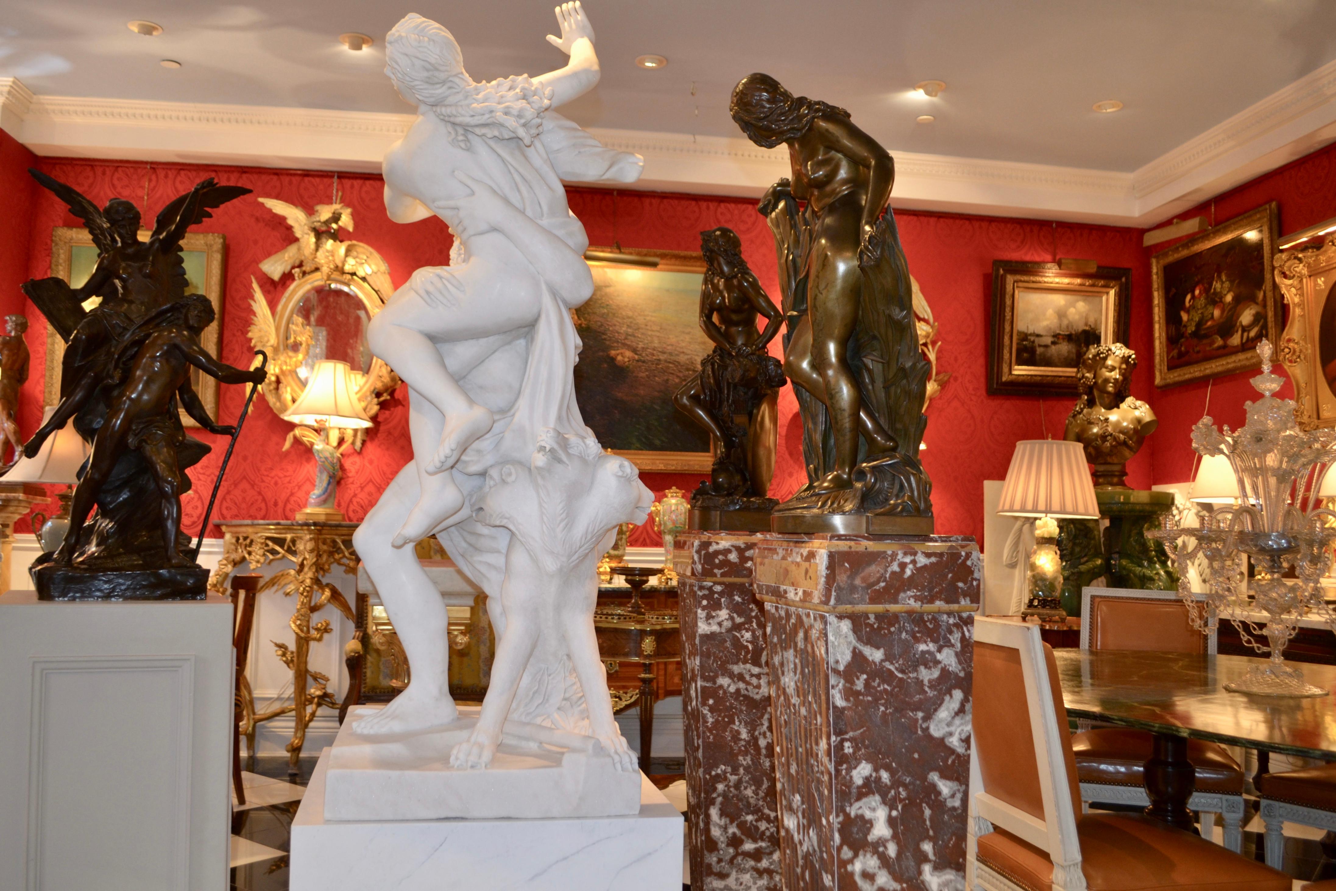 19 Century Marble Statue of the Rape of Prosperina After Bernini by Fabi Altini For Sale 2