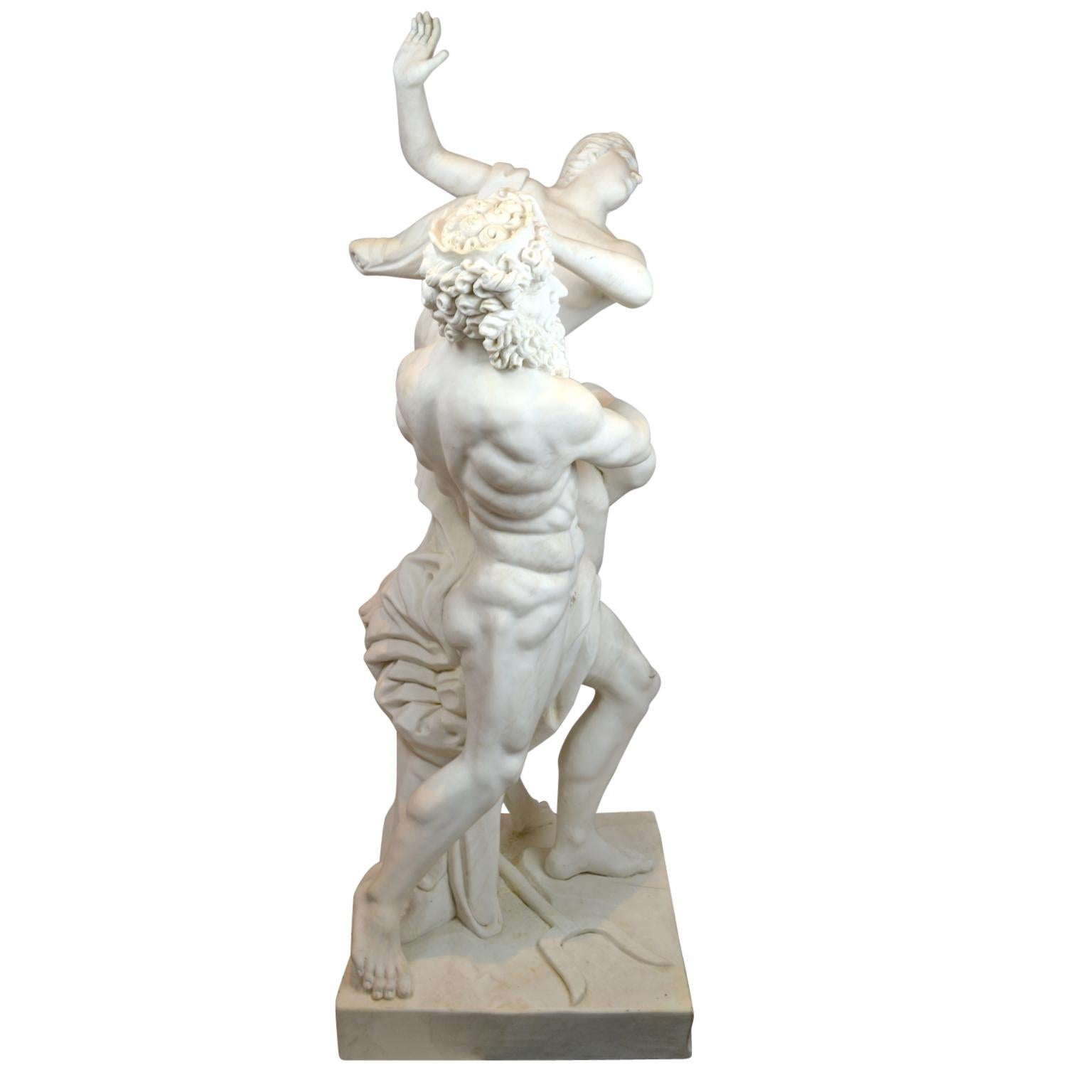 The rape of Prosperina by Francesco Fabi Altini, (1830-1906) after the 17th century original by Gian Lorenzo Bernini now in the Palazzo Borghese in Rome. Signed F. Fabi Altini Rome 1870 on the base. The statue sits on a pianted wooden plinth.

The