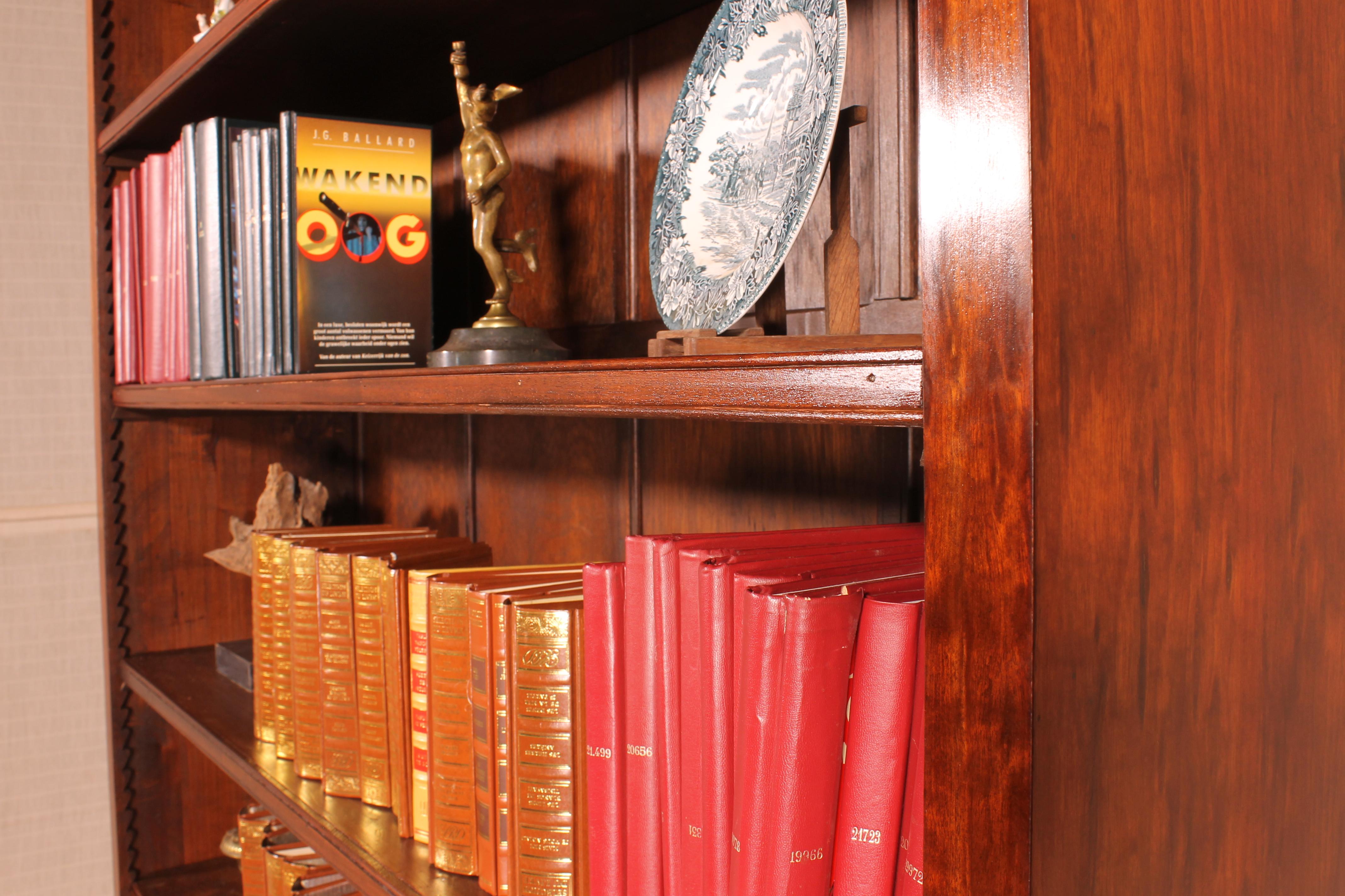 19th Century Open Bookcase in Mahogany from the Netherlands In Good Condition In Brussels, Brussels