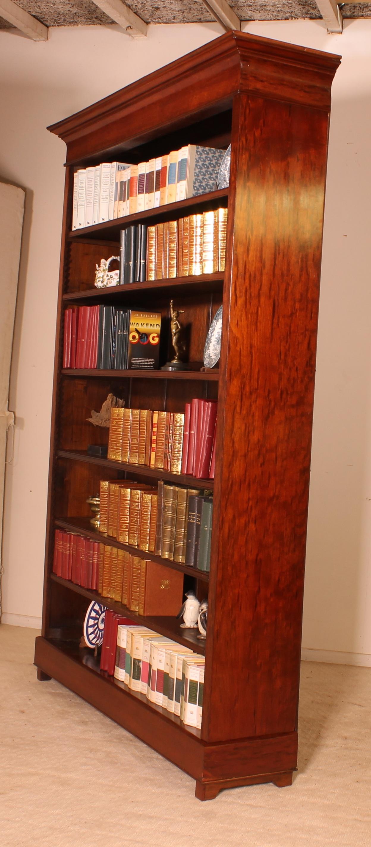 19th Century Open Bookcase in Mahogany from the Netherlands 2