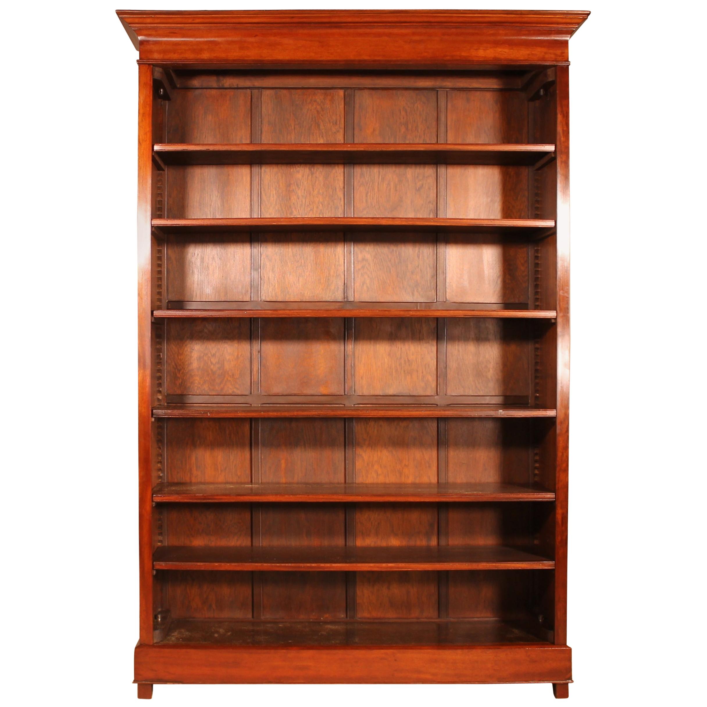 19th Century Open Bookcase in Mahogany from the Netherlands