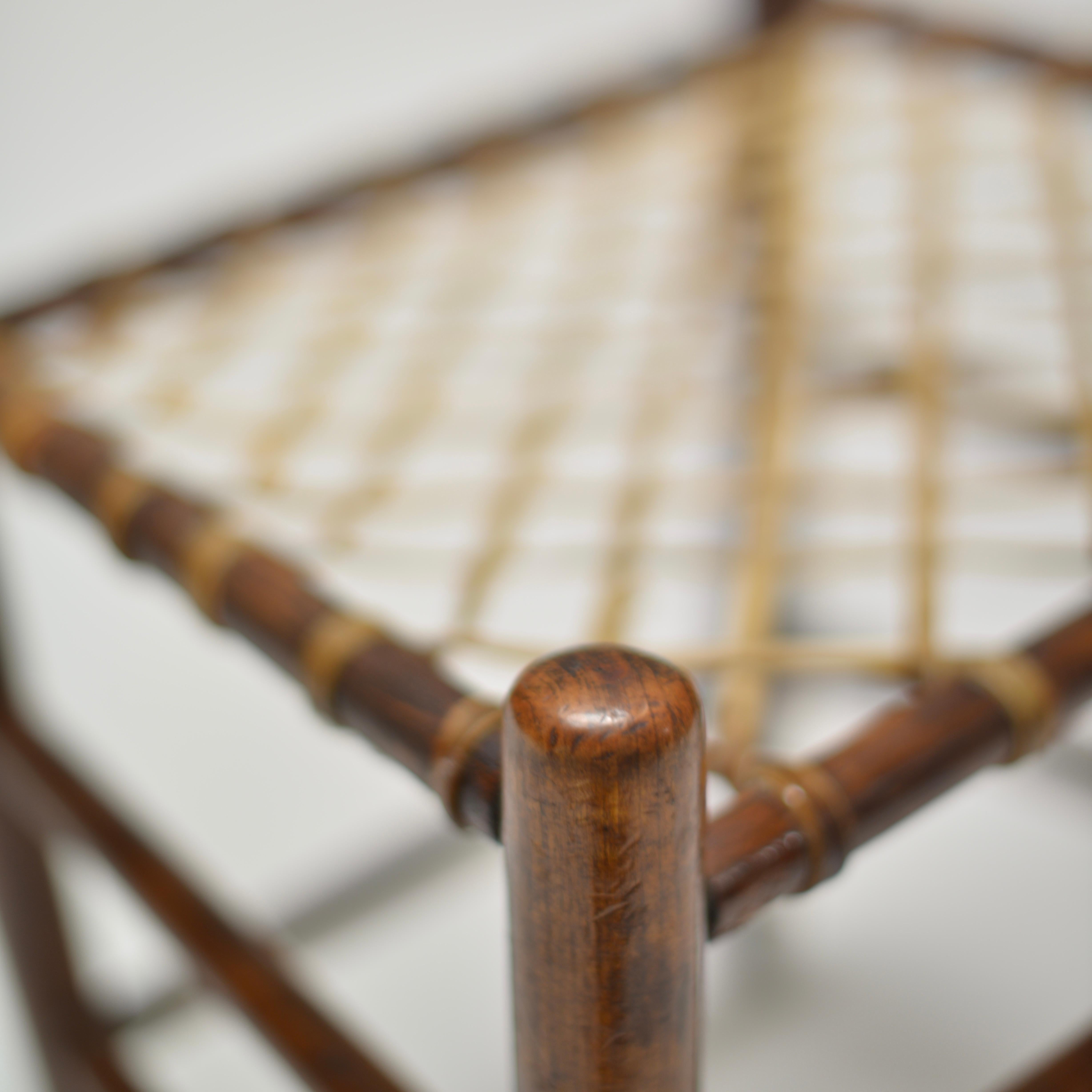 Chaises primitives en cuir brut du XIXe siècle, vers 1850 en vente 12
