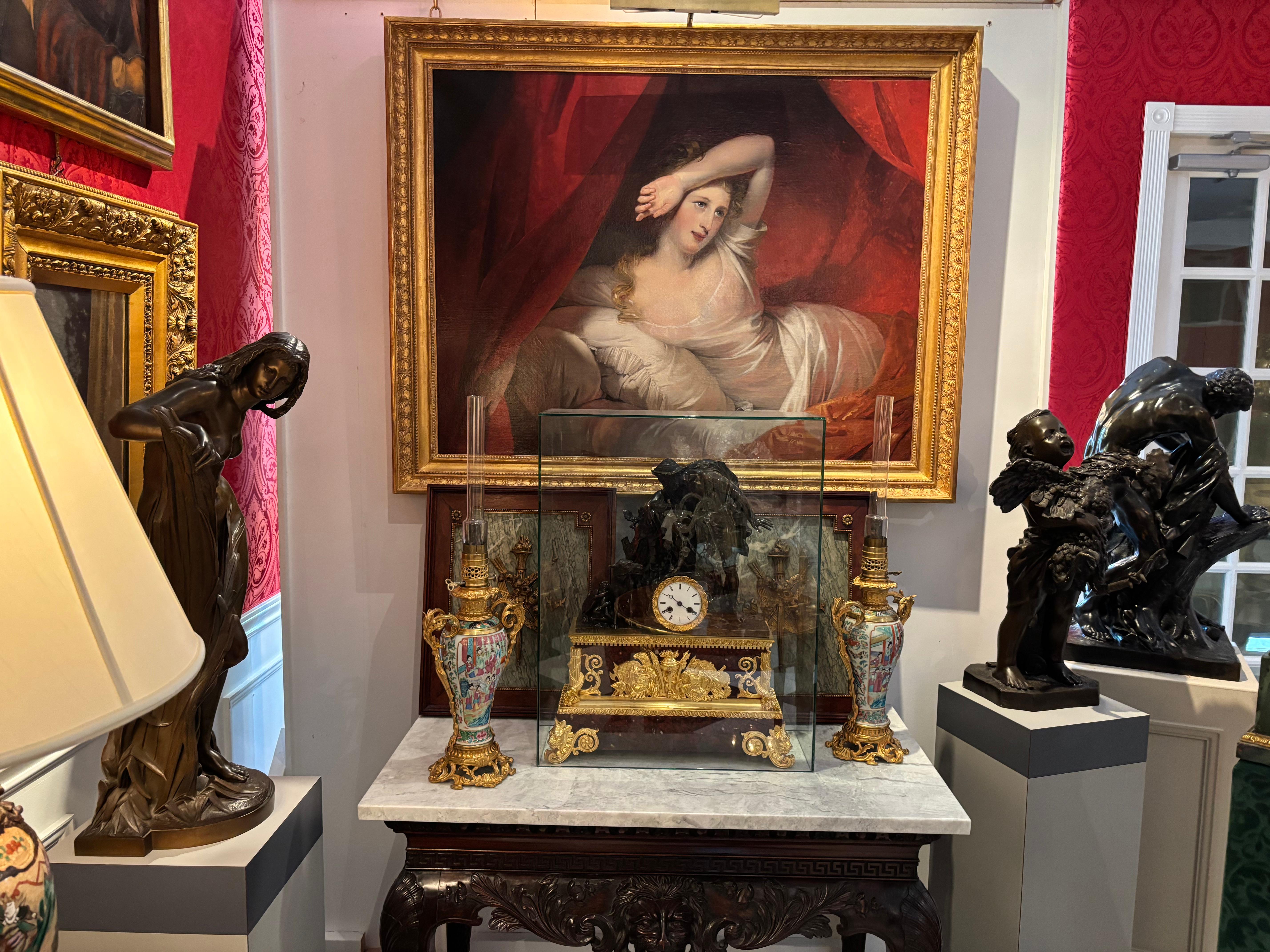 Peinture à l'huile romantique du 19ème siècle intitulée 