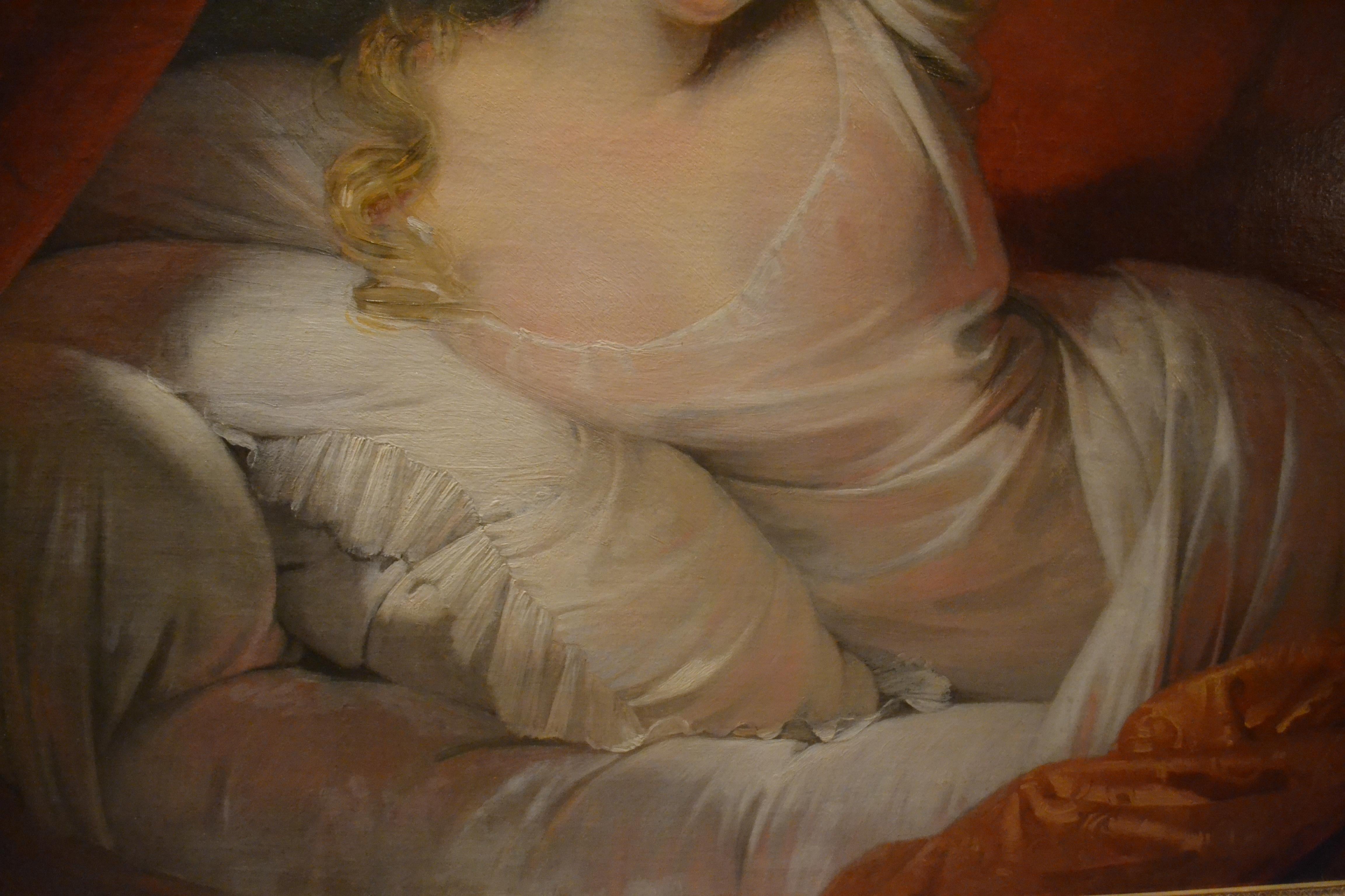 Peinture à l'huile intitulée « Le Réveil » de Claude-Marie Dubufe en vente 1
