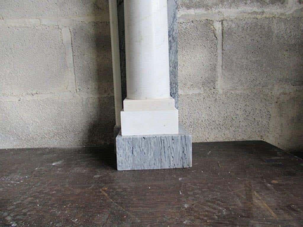 19th Century White Carter’s and Bordiglio Column and Marble Fireplace In Good Condition For Sale In Southall, GB