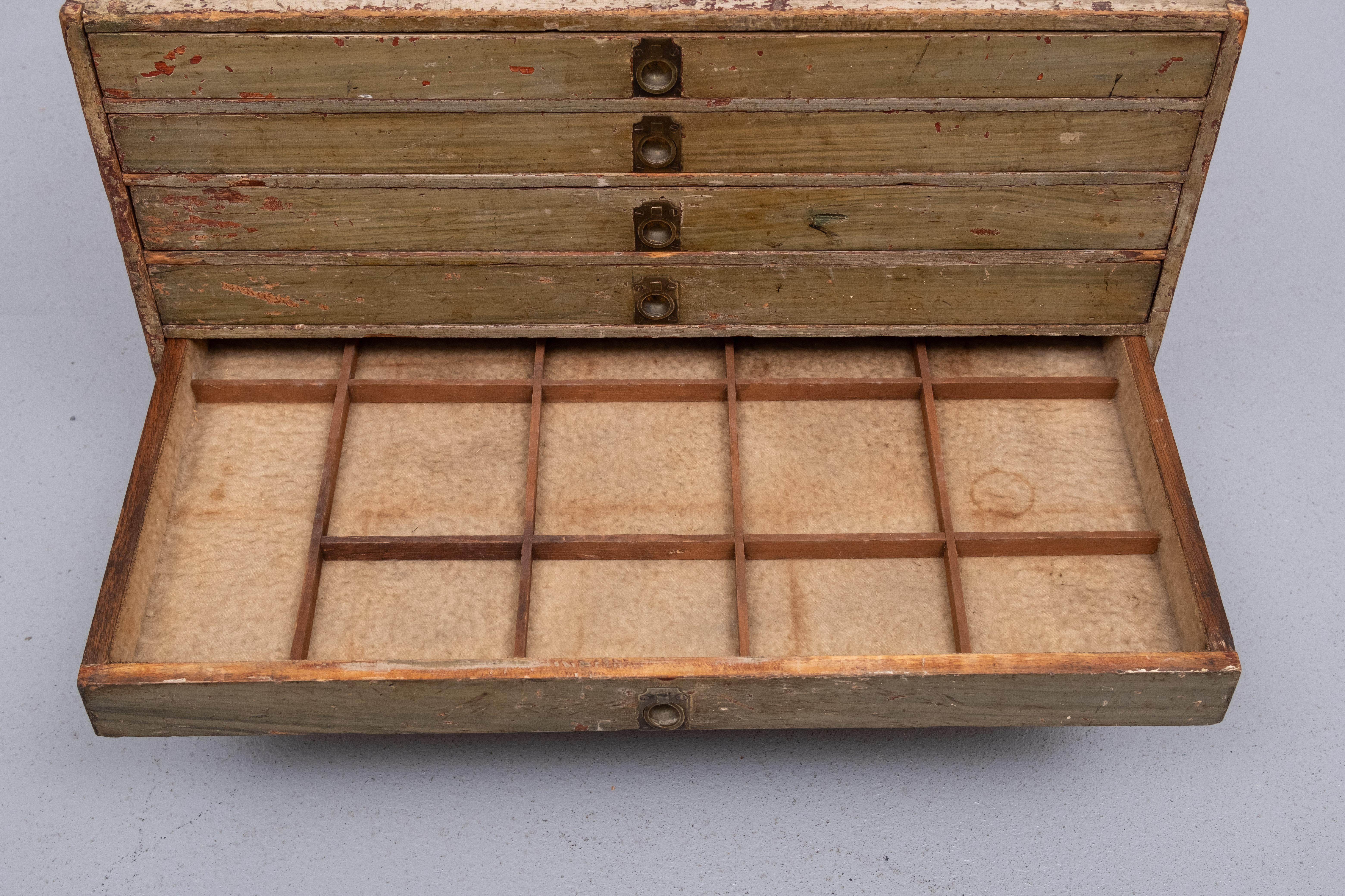19 Century Works Men Chest with Drawers . For Sale 6