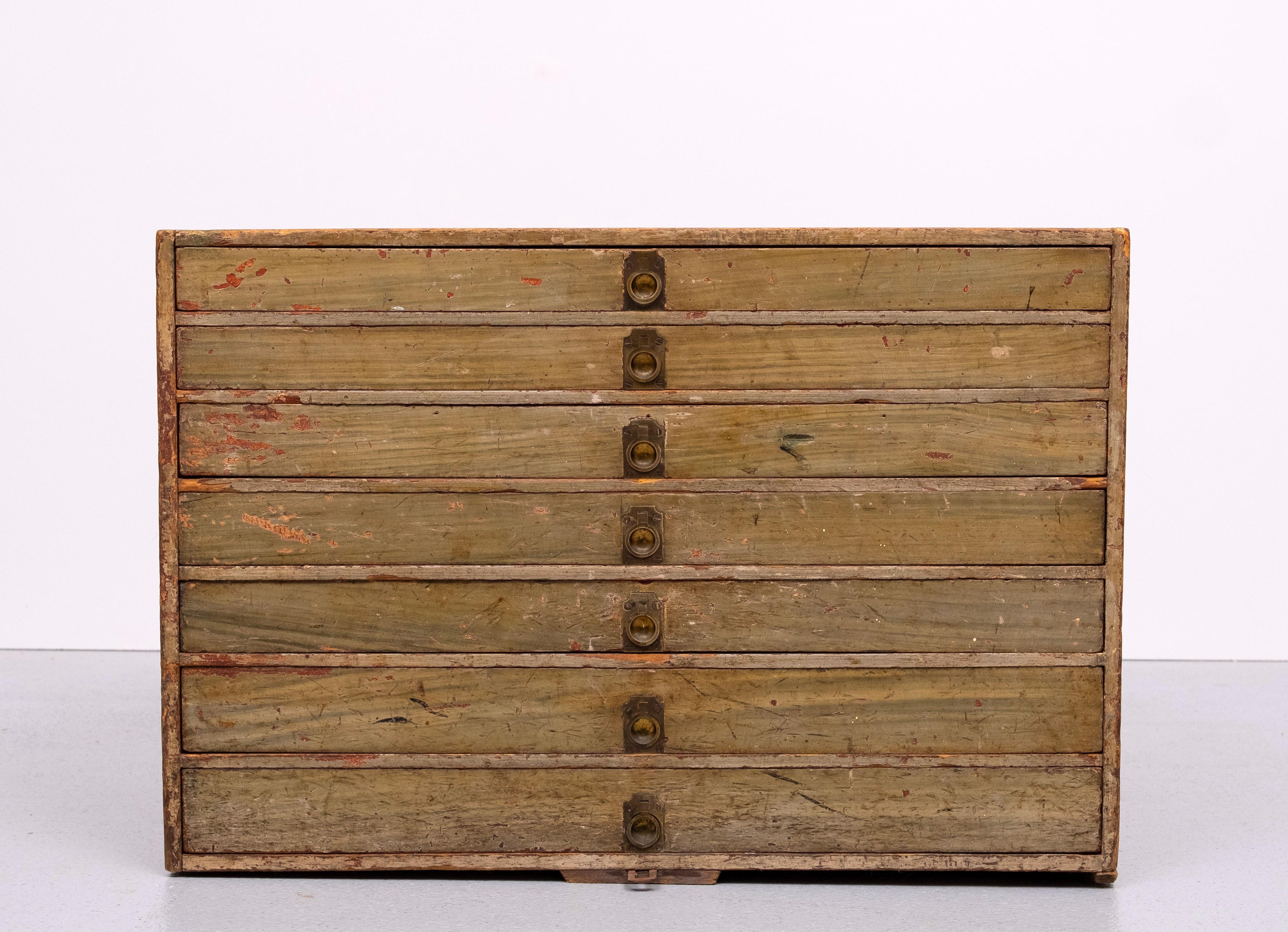 Looking for something unique .now for sale this works men chest . 
7 drawers .it bin used for small early electronica .And before that i 
don't no . its bin very well put  together like all the furniture from that 
period .dovetail joints  are used