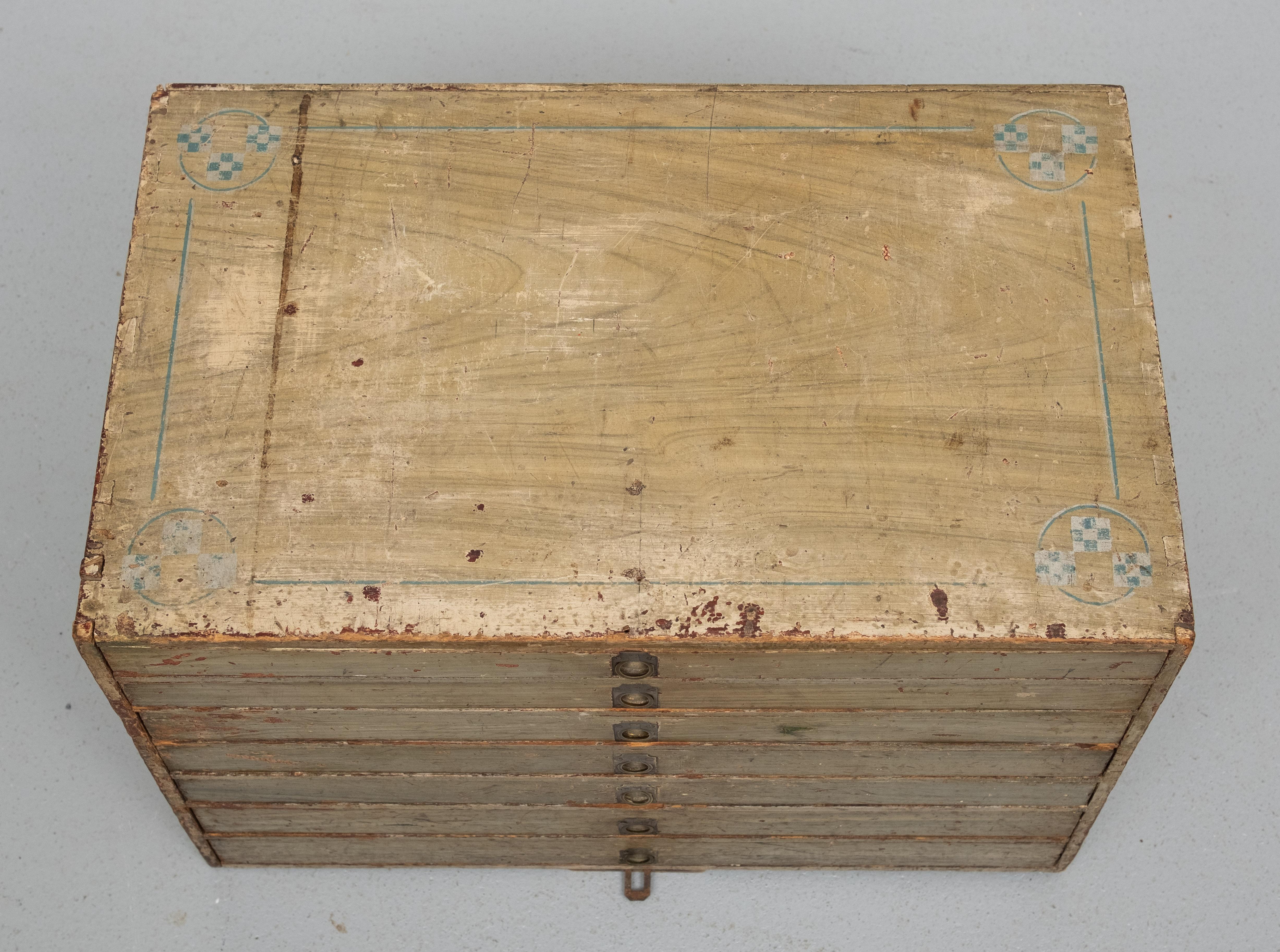 19 Century Works Men Chest with Drawers . For Sale 1