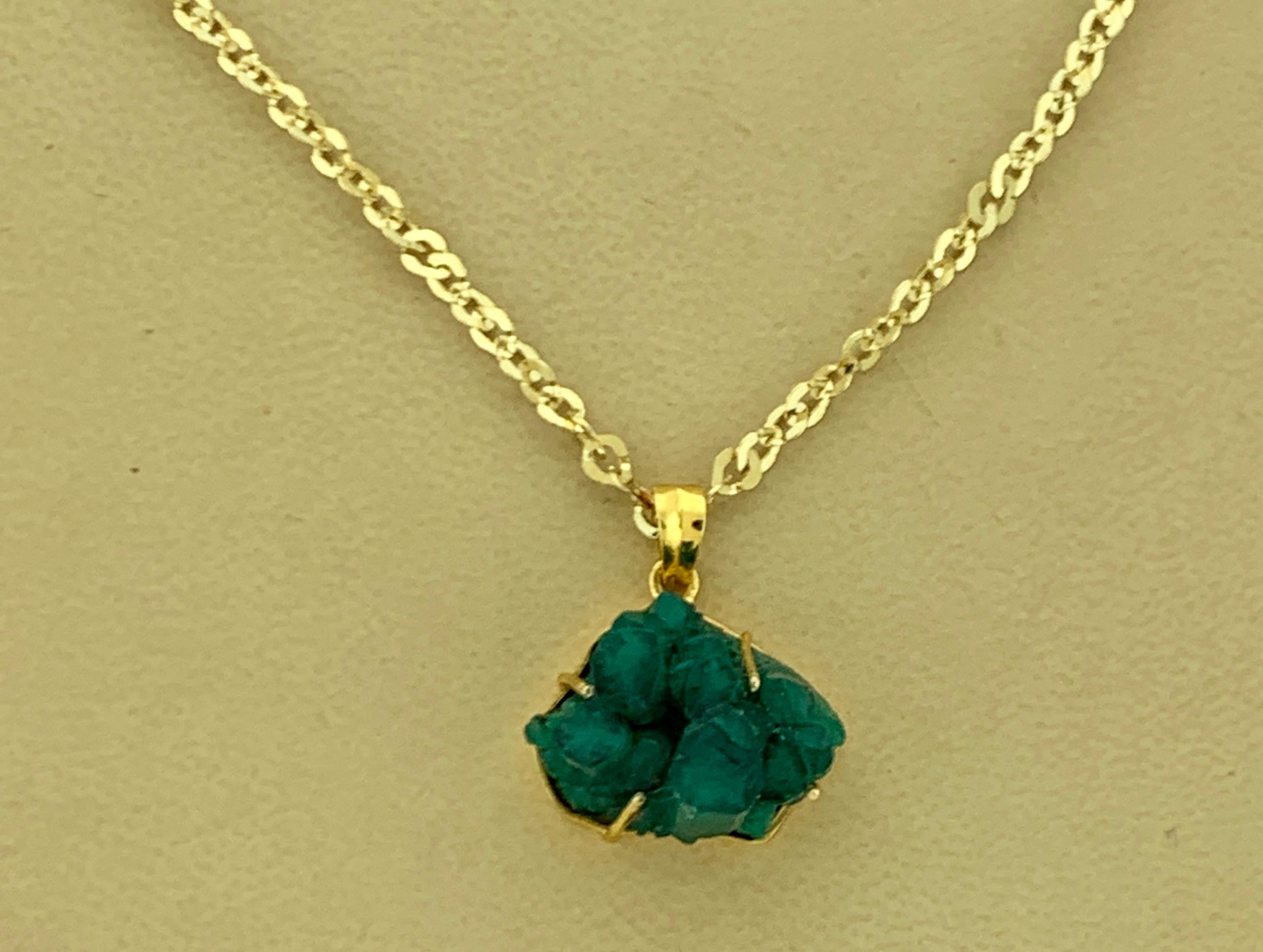 rough emerald necklace