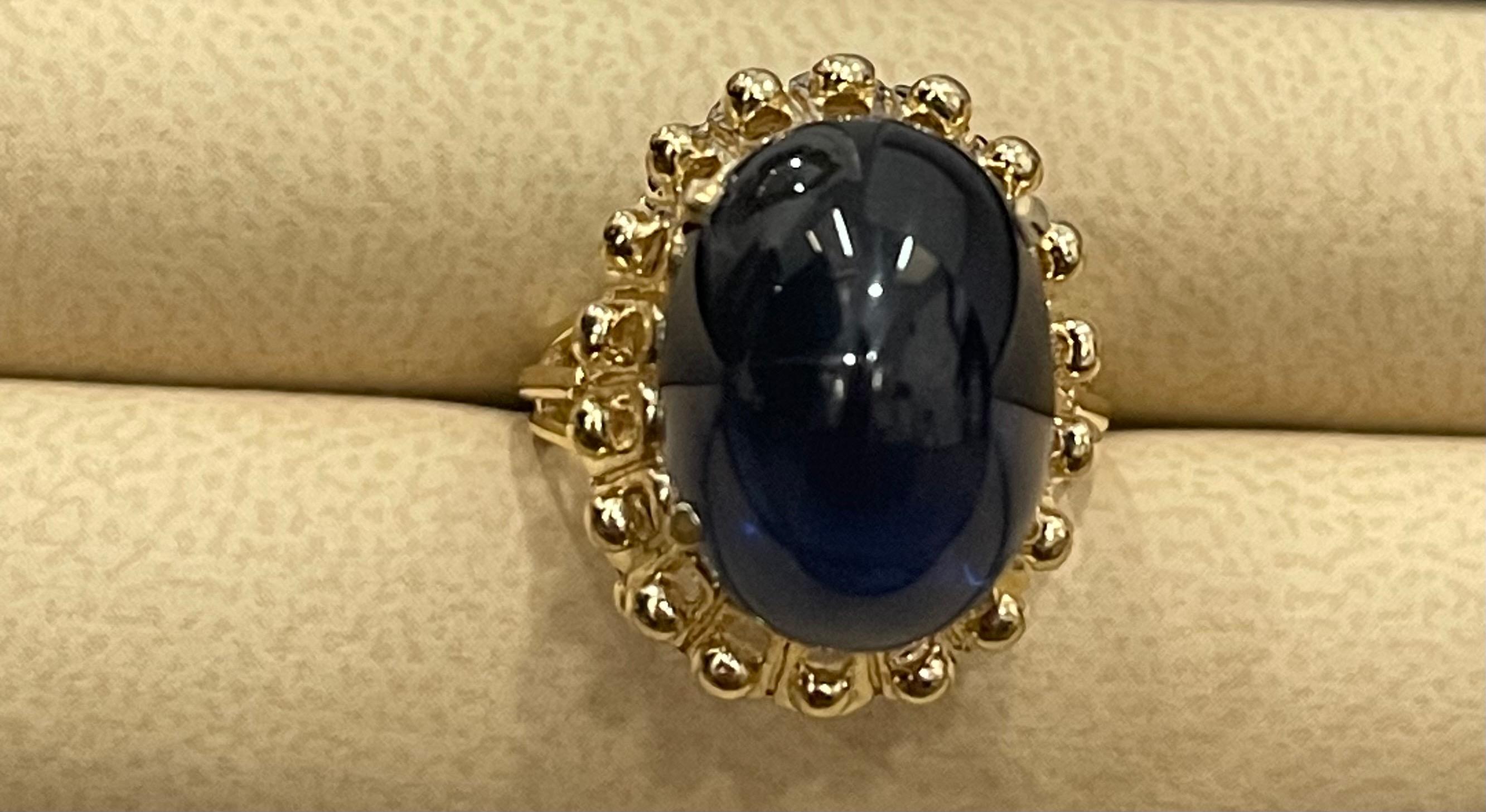 AGI-Bericht Nr. DC220162921
19 Ct Natürlich  Sapphire  Cabochon Ring 14 Karat Gelbgold Größe 6
14 Karat Gelbgold 10,5 Gramm
Cabochon  Größe 12X17MM
Ring Größe 6  (es kann kostenlos auf jede beliebige Größe angepasst werden)
Keine Diamanten, kein