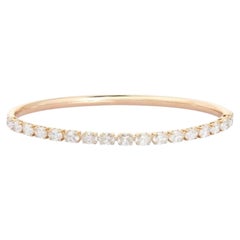 19 Diamond Horizon 14K (or 18k upon request) Gold Bangle Bracelet