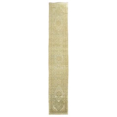 Tapis persan Tabriz vert et beige