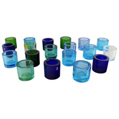 19 Iittala Candle Holders for Tealights in Art Glass, Marimekko, 20th Century