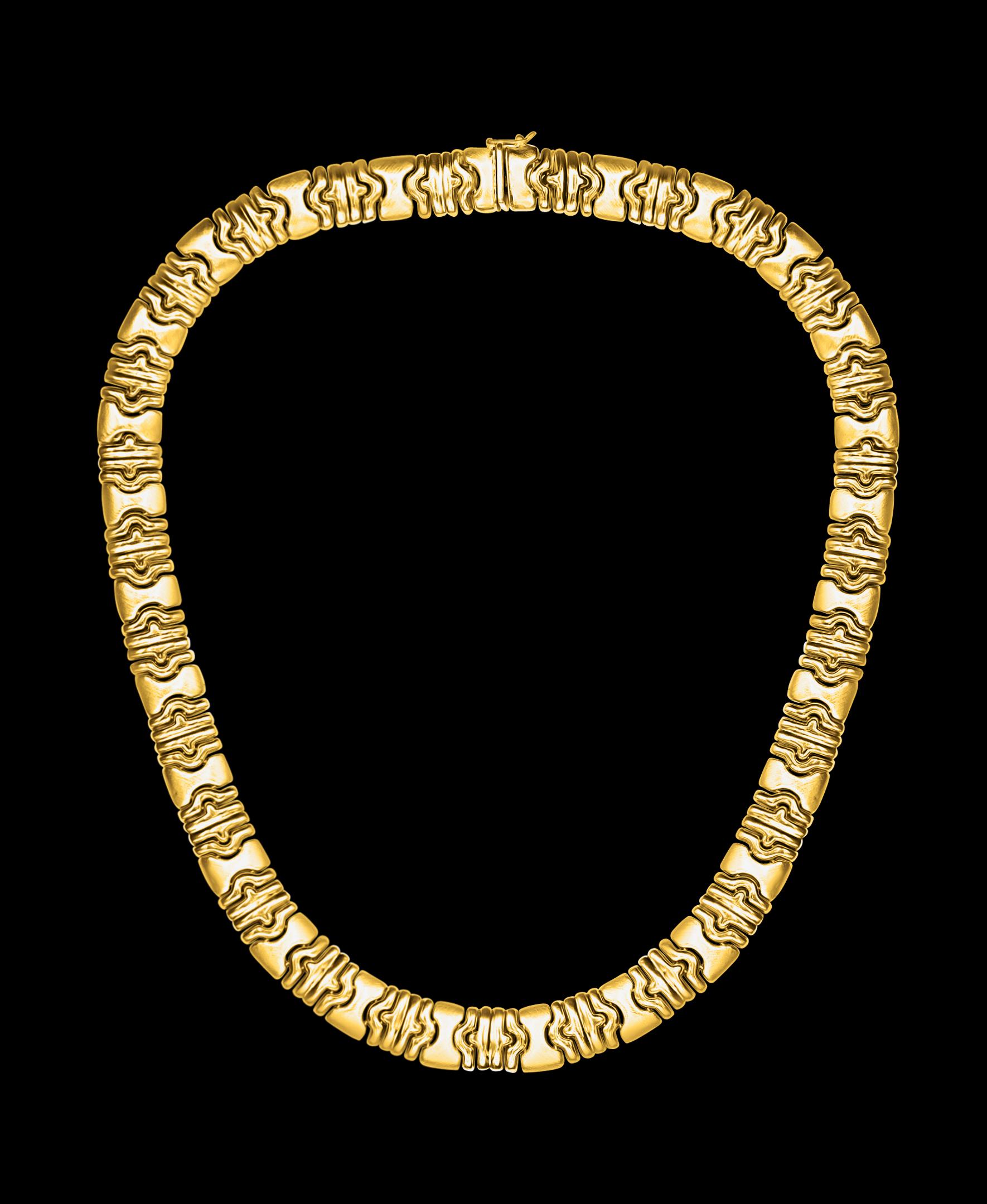 Link Necklace 14 Karat Yellow Gold 62.5 Gm In Excellent Condition In New York, NY