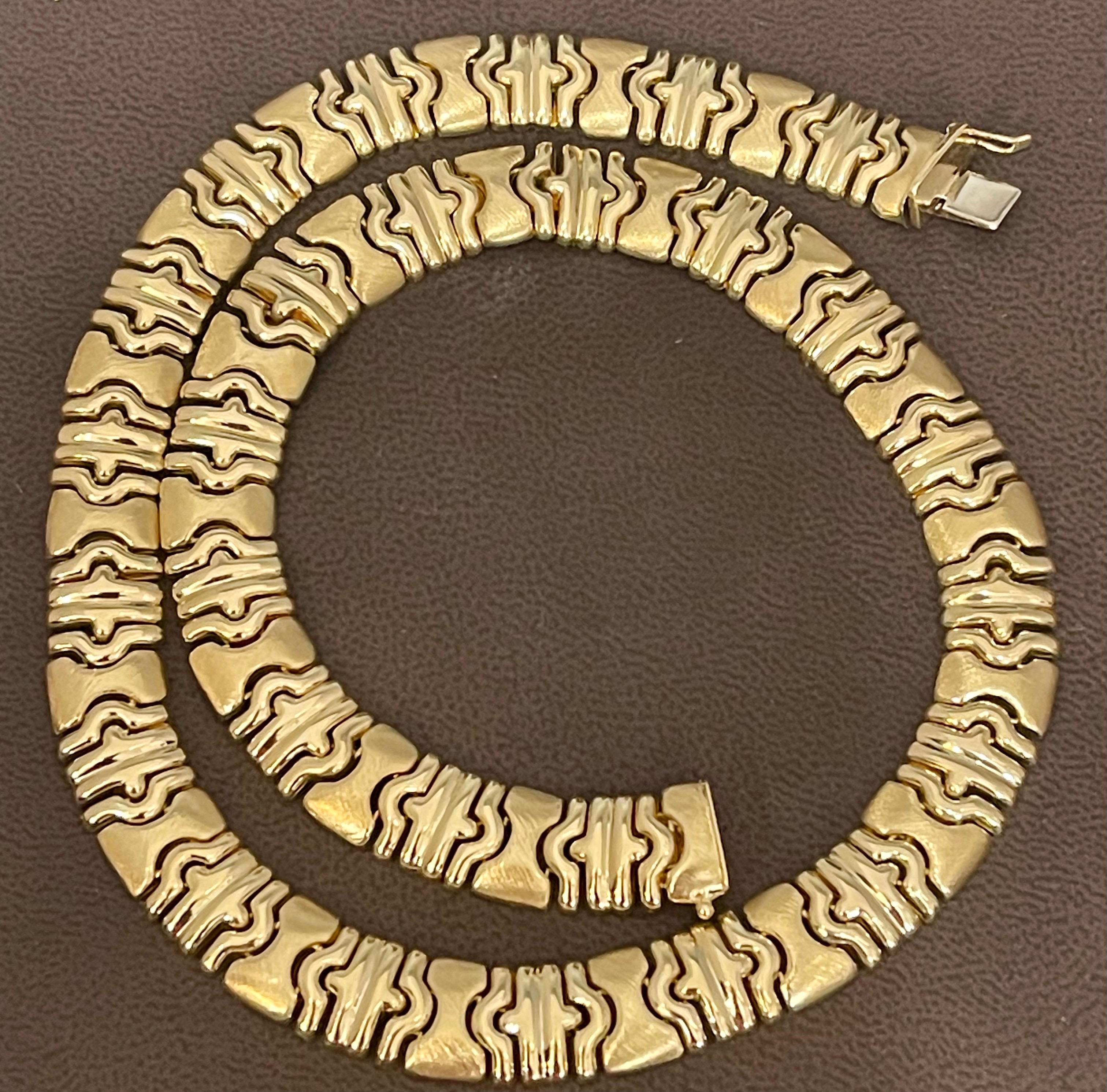 Women's Link Necklace 14 Karat Yellow Gold 62.5 Gm