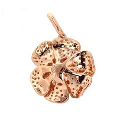 19 Karat Gold Diamond Flower Pendant