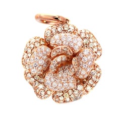 19 Karat Gold Diamond Flower Pendant