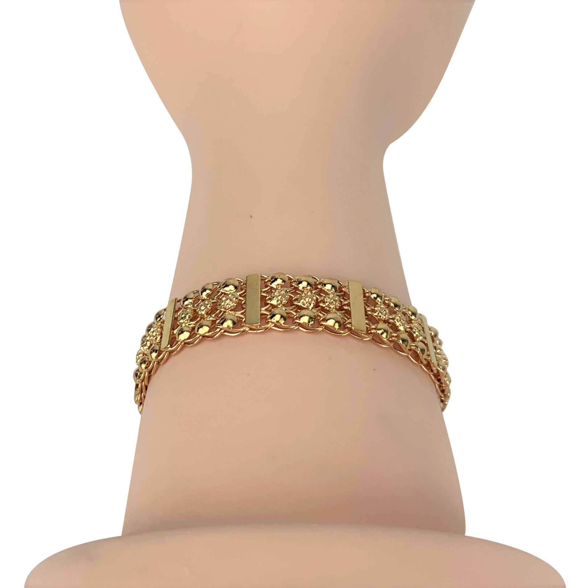 Women's 19 Karat Portuguese Yellow Gold Fancy Ladies Bracelet