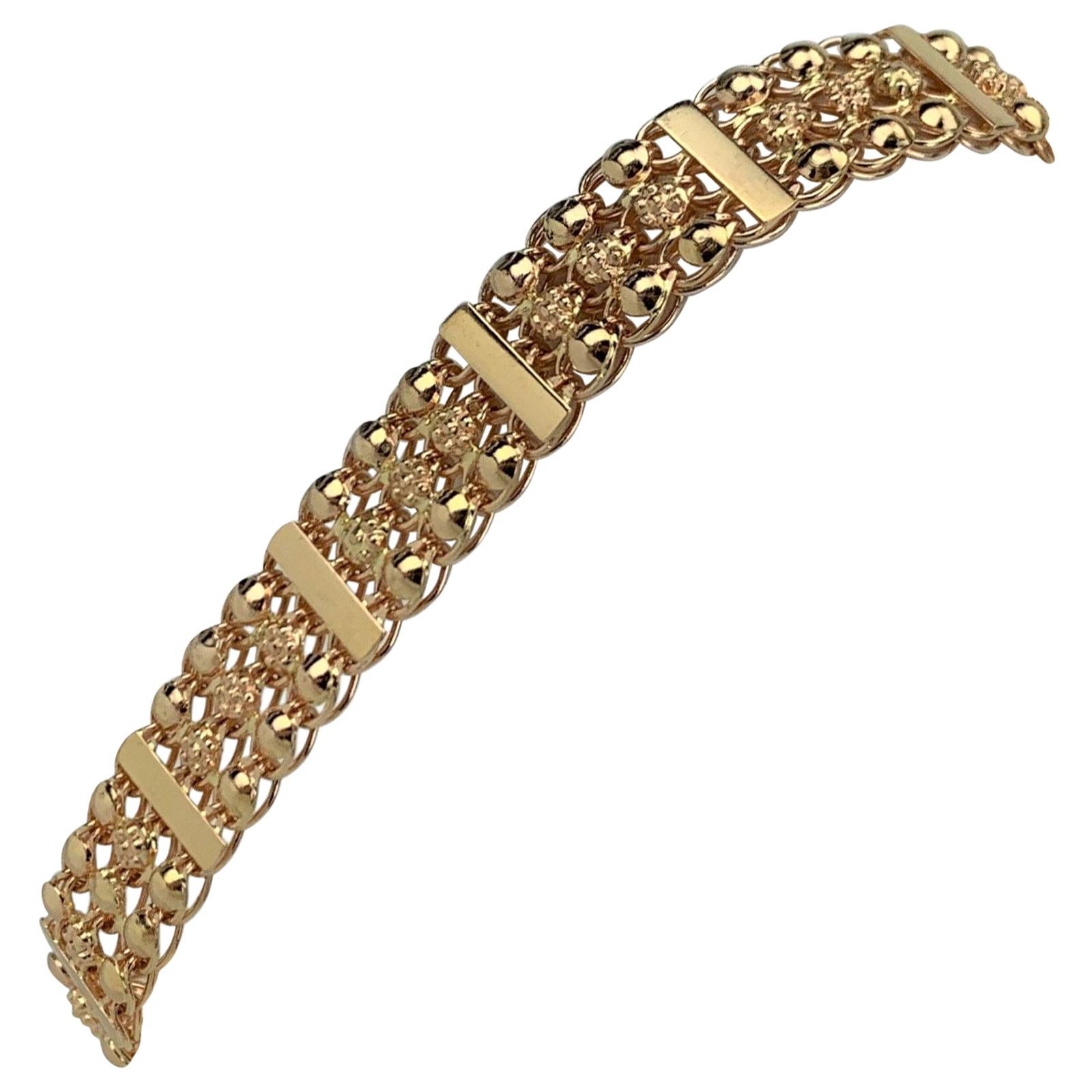 19 Karat Portuguese Yellow Gold Fancy Ladies Bracelet