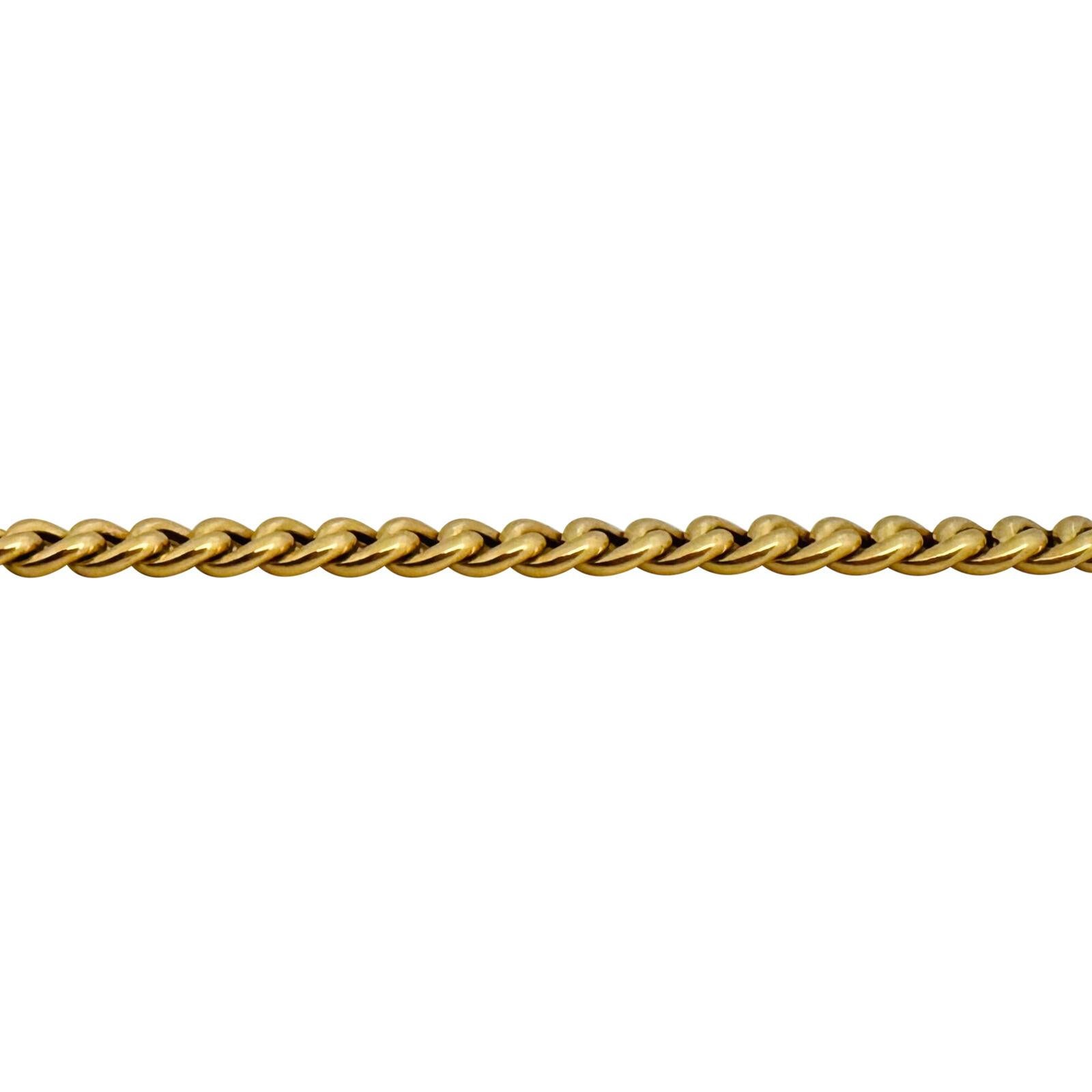 19 Karat Portugiesisches Gelbgold Hohl-Gliederarmband für Herren mit 6 mm geschwungenen Gliedern im Zustand „Gut“ in Guilford, CT