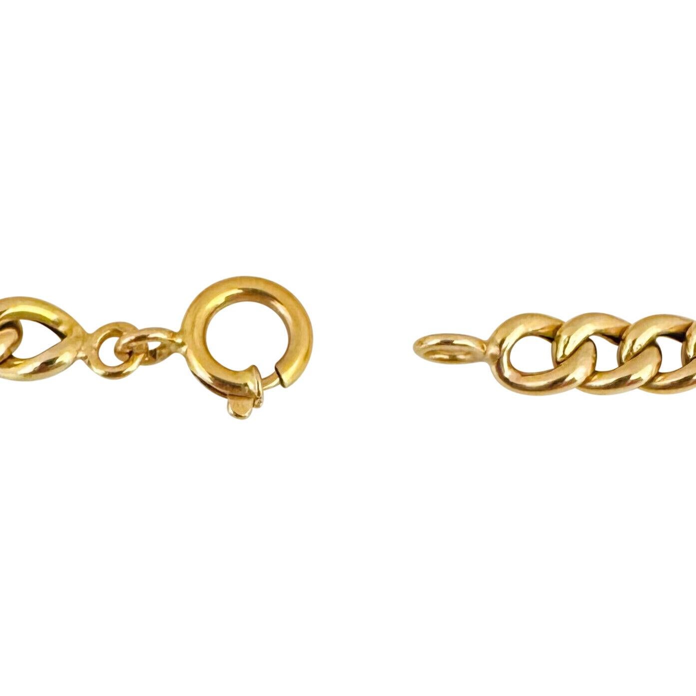 19 Karat Portugiesisches Gelbgold Hohl-Gliederarmband für Herren mit 6 mm geschwungenen Gliedern 2