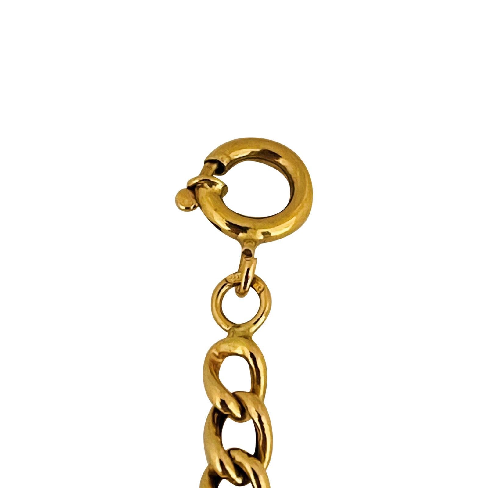 Women's or Men's 19 Karat Portuguese Yellow Gold Light HollowCurb Link Chain Necklace