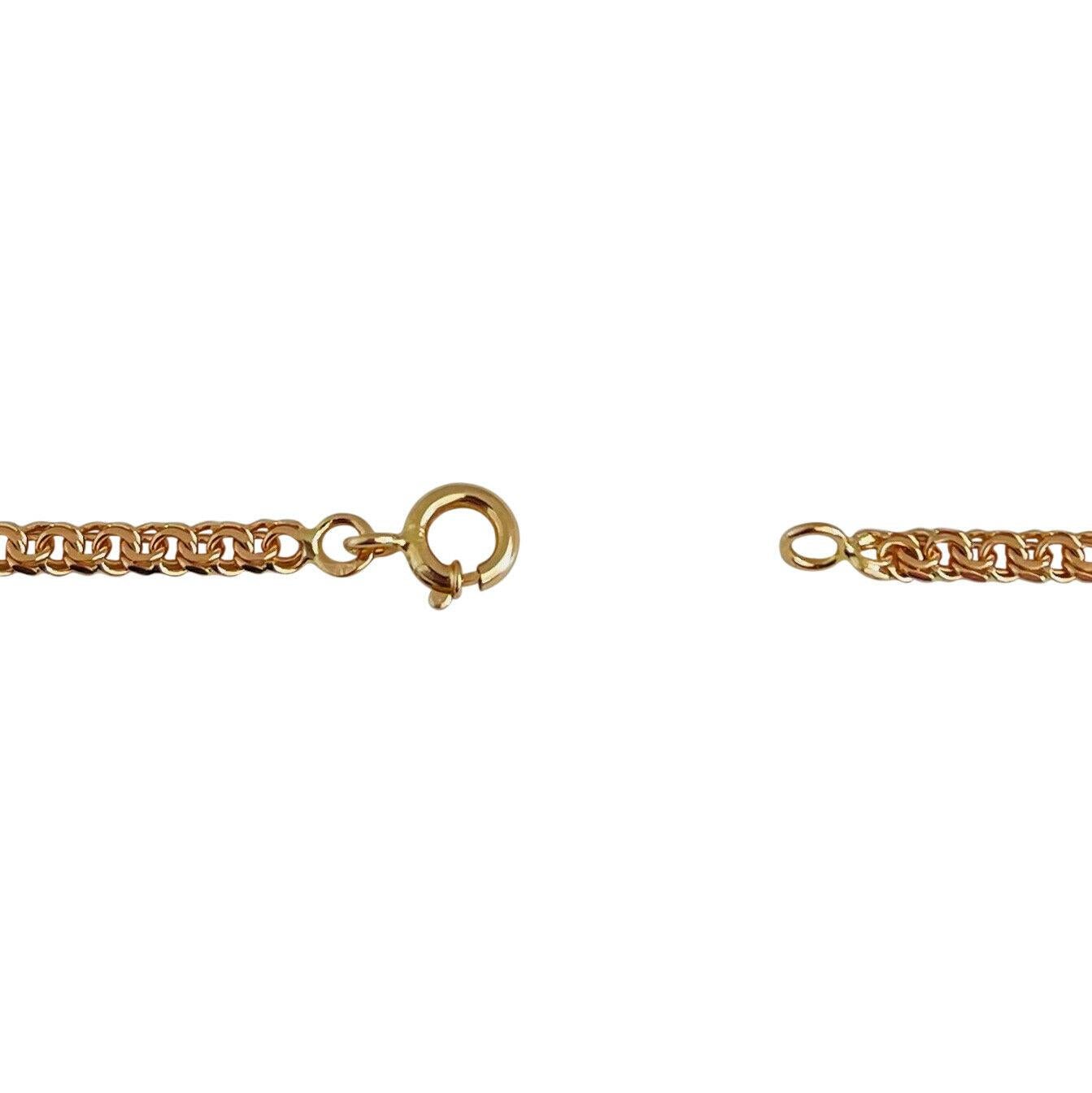19 Karat Portuguese Yellow Gold Solid Double Curb Link Chain Necklace In Good Condition In Guilford, CT