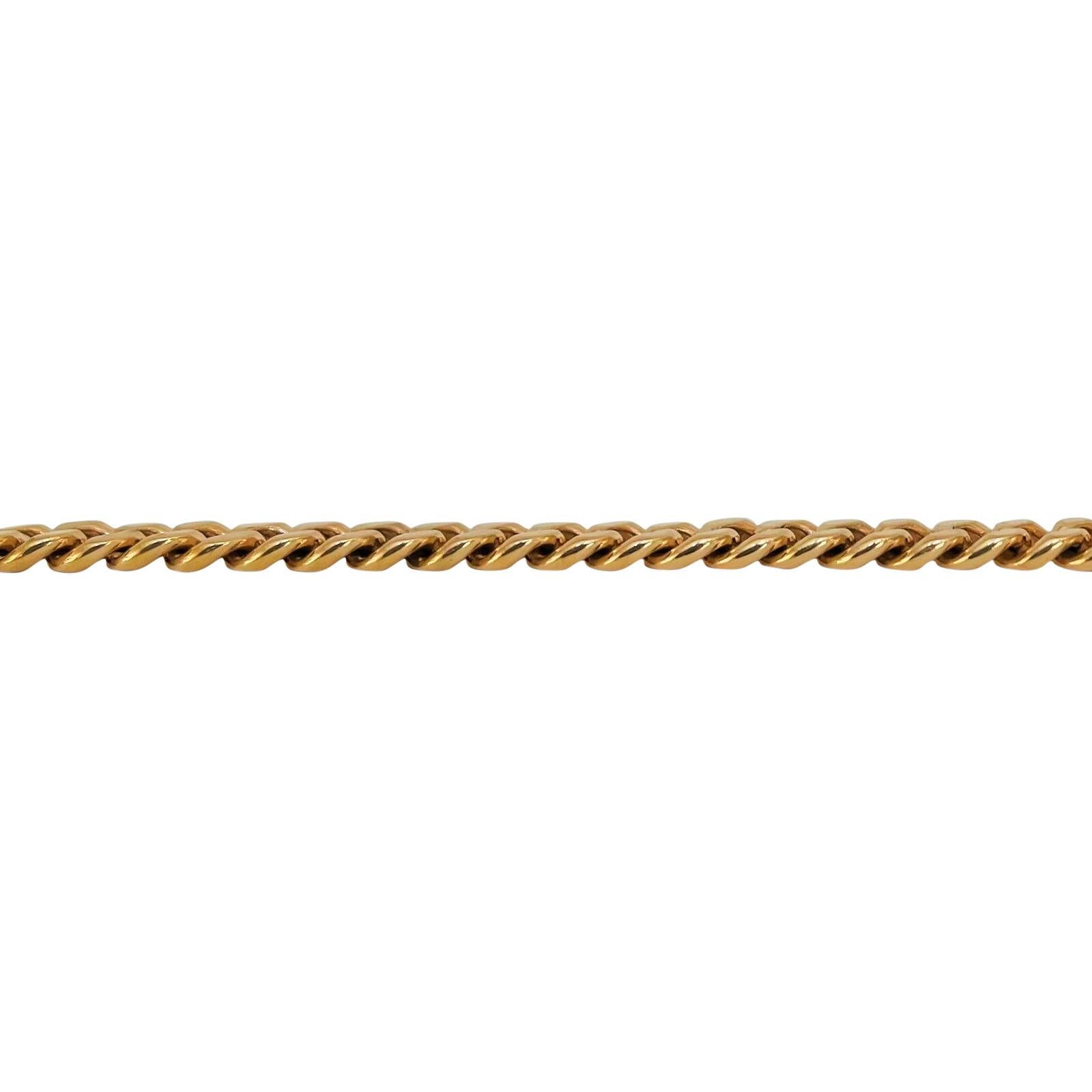Women's 19 Karat Portuguese Yellow Gold Solid Ladies Curb Link Bracelet