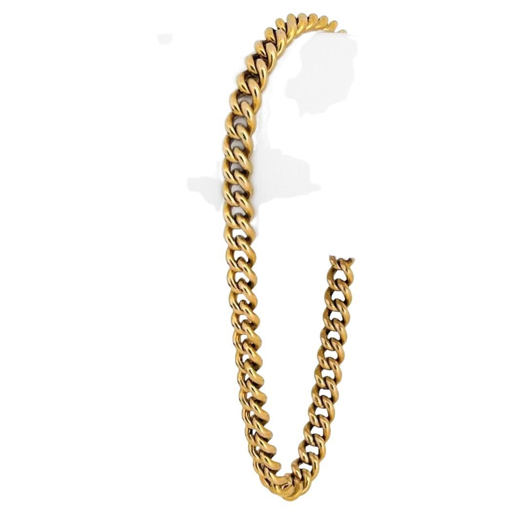 18 Karat Two-Tone Open Curb Link Diamond Men's Bracelet at 1stDibs