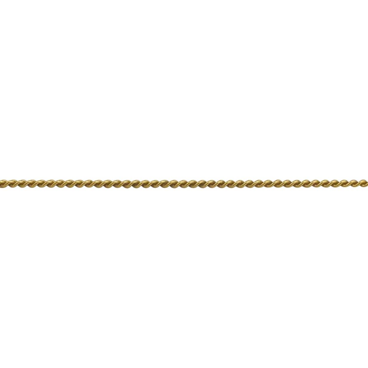 Women's or Men's 19 Karat Portuguese Yellow Gold Solid Thin Curb Link Chain Necklace 