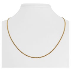 19 Karat Portugiesische Gelbgold massive dnne Kugel Gliederkette Halskette
