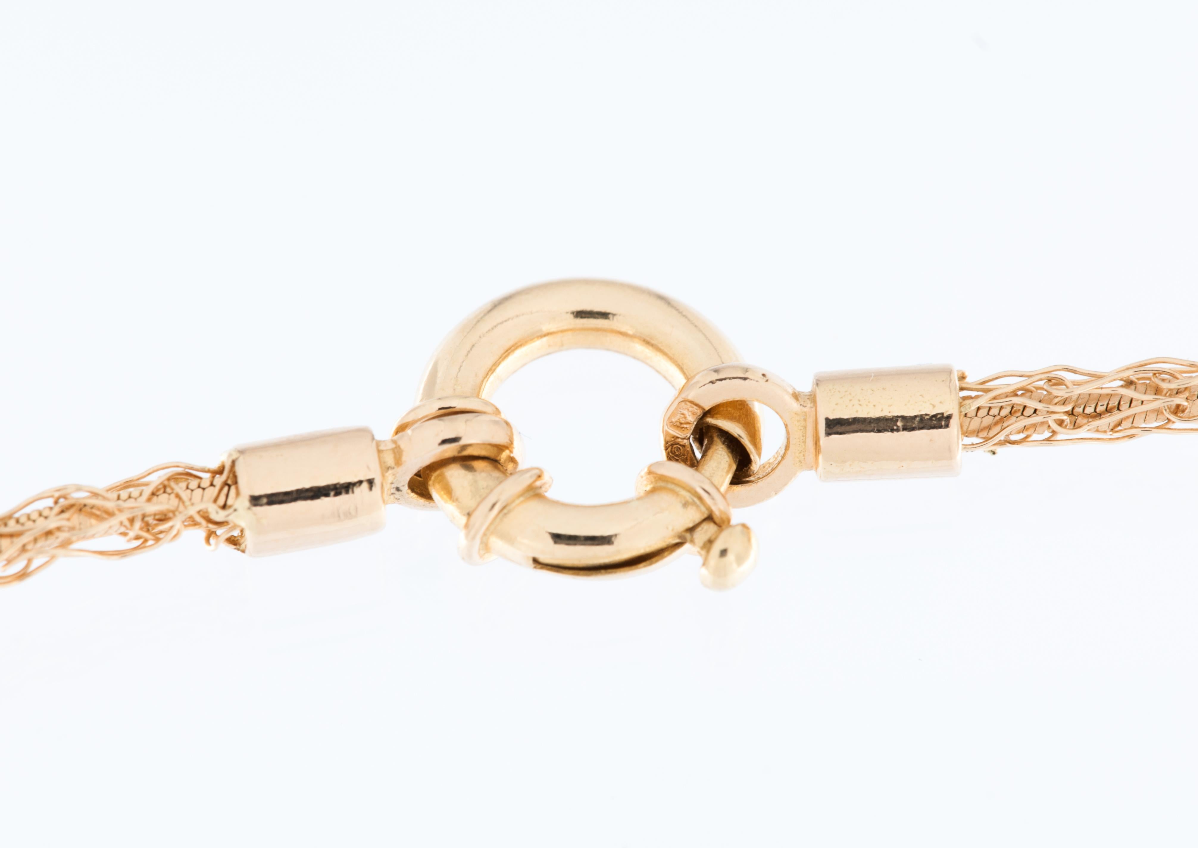 19 karat Yellow Gold Portuguese Chain Necklace In Excellent Condition For Sale In Esch-Sur-Alzette, LU