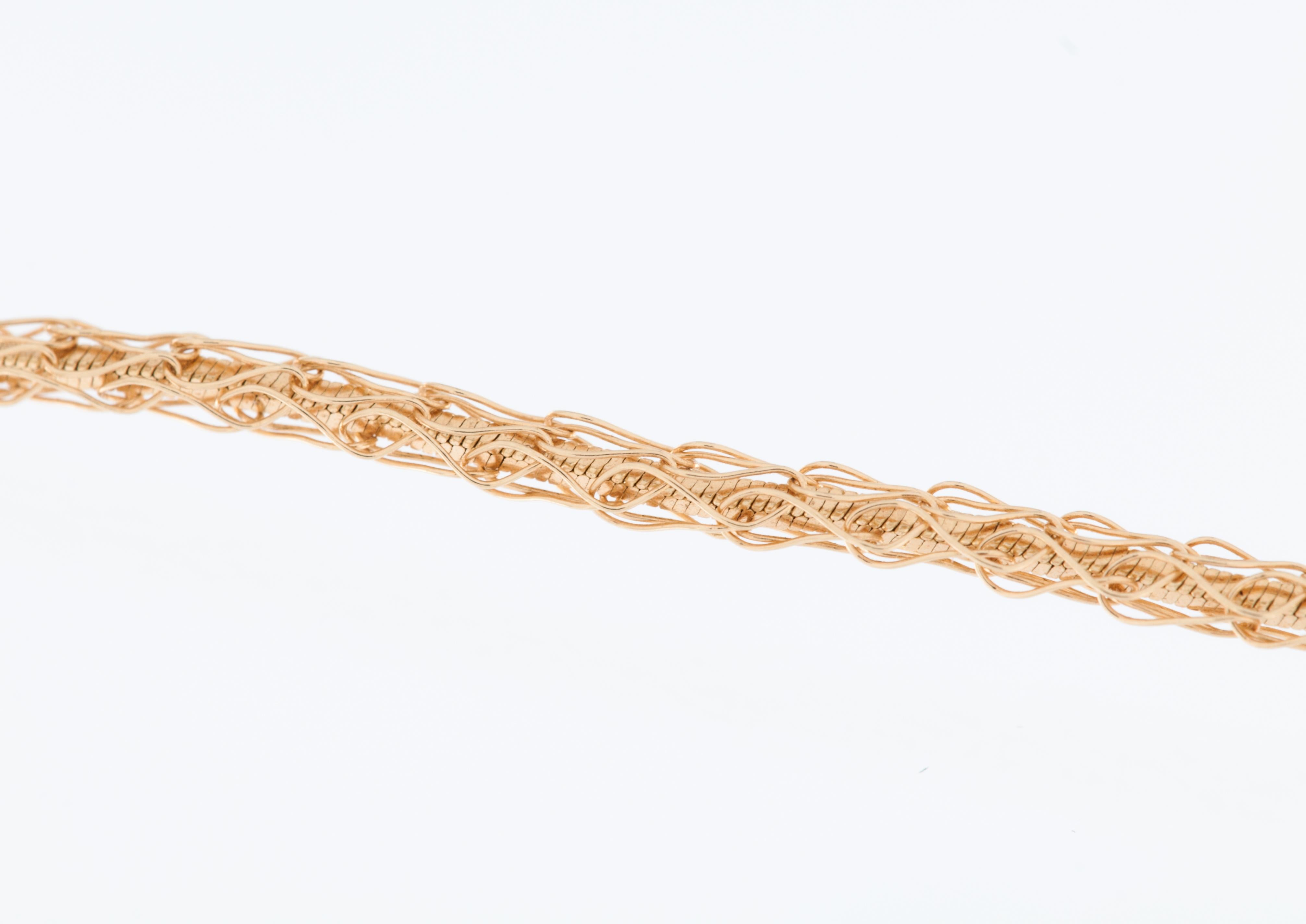 Women's or Men's 19 karat Yellow Gold Portuguese Chain Necklace For Sale