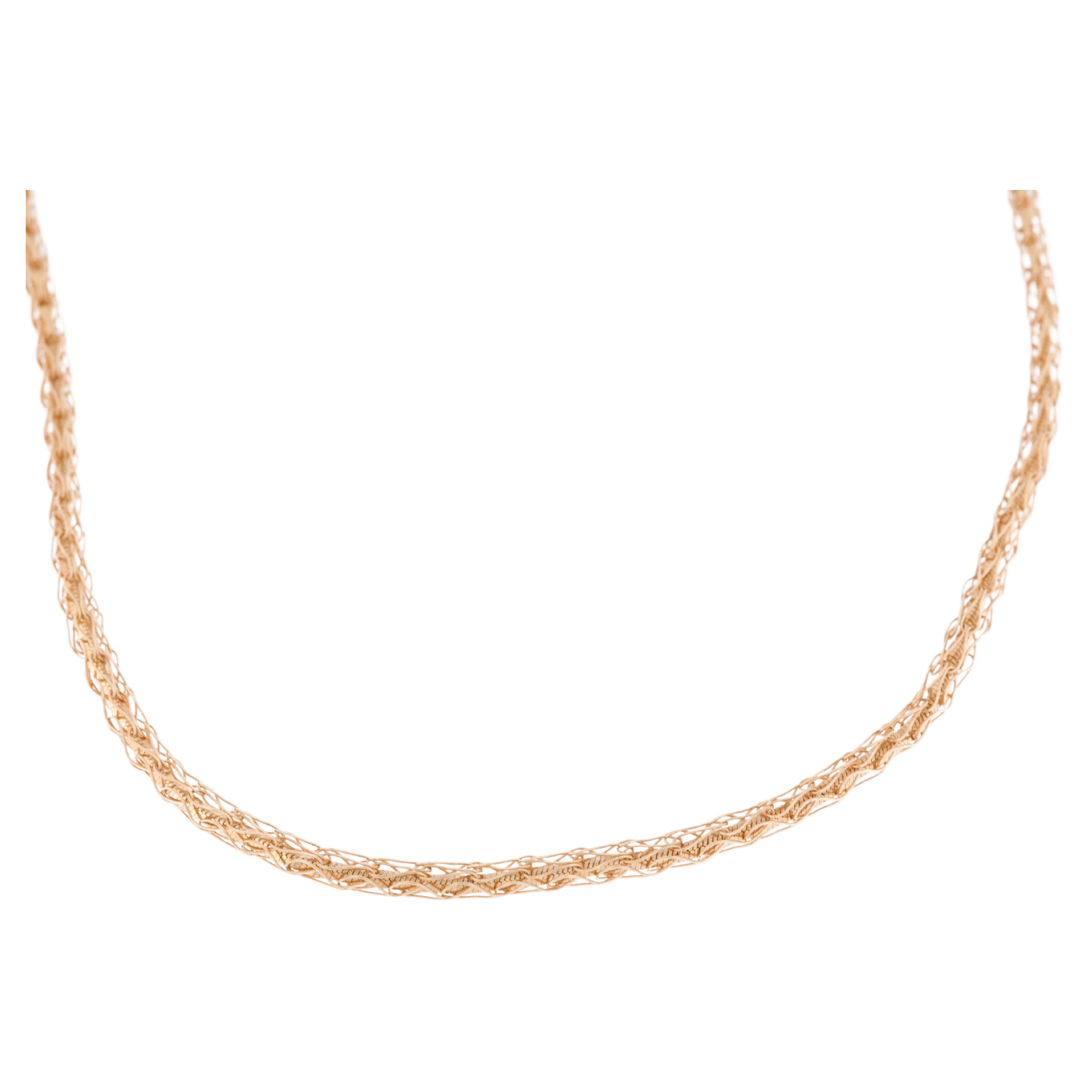 19 karat Yellow Gold Portuguese Chain Necklace For Sale