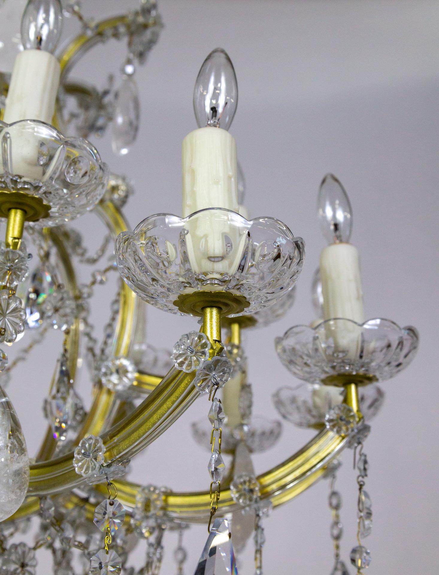 19-Light Rock Crystal Maria Theresa Chandelier For Sale 8